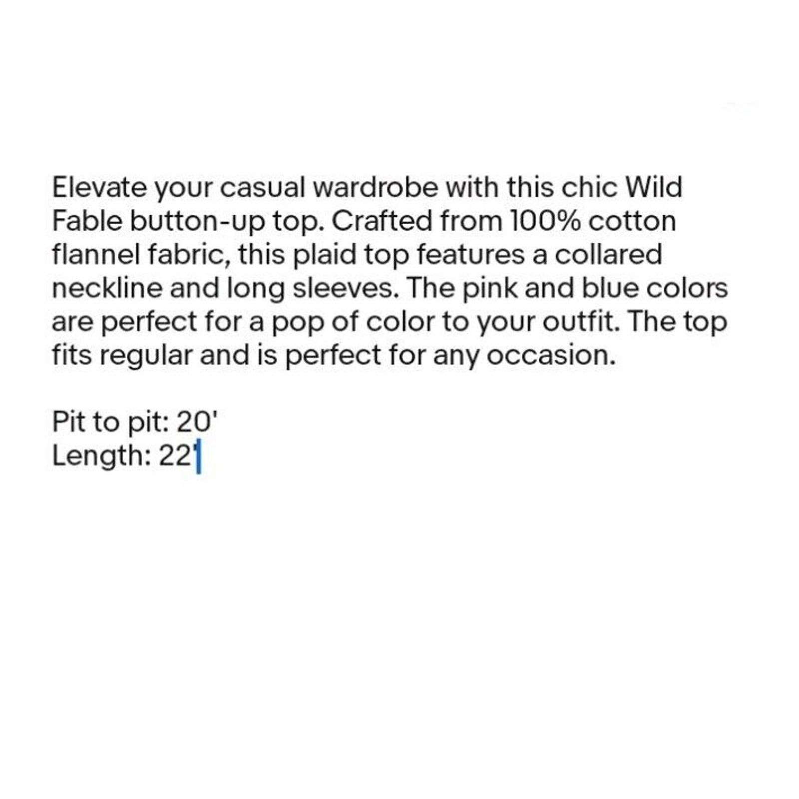 Other Wild Fable Long Sleeve Button Up Flannel Women's Size S Size S / US 4 / IT 40 - 9 Thumbnail