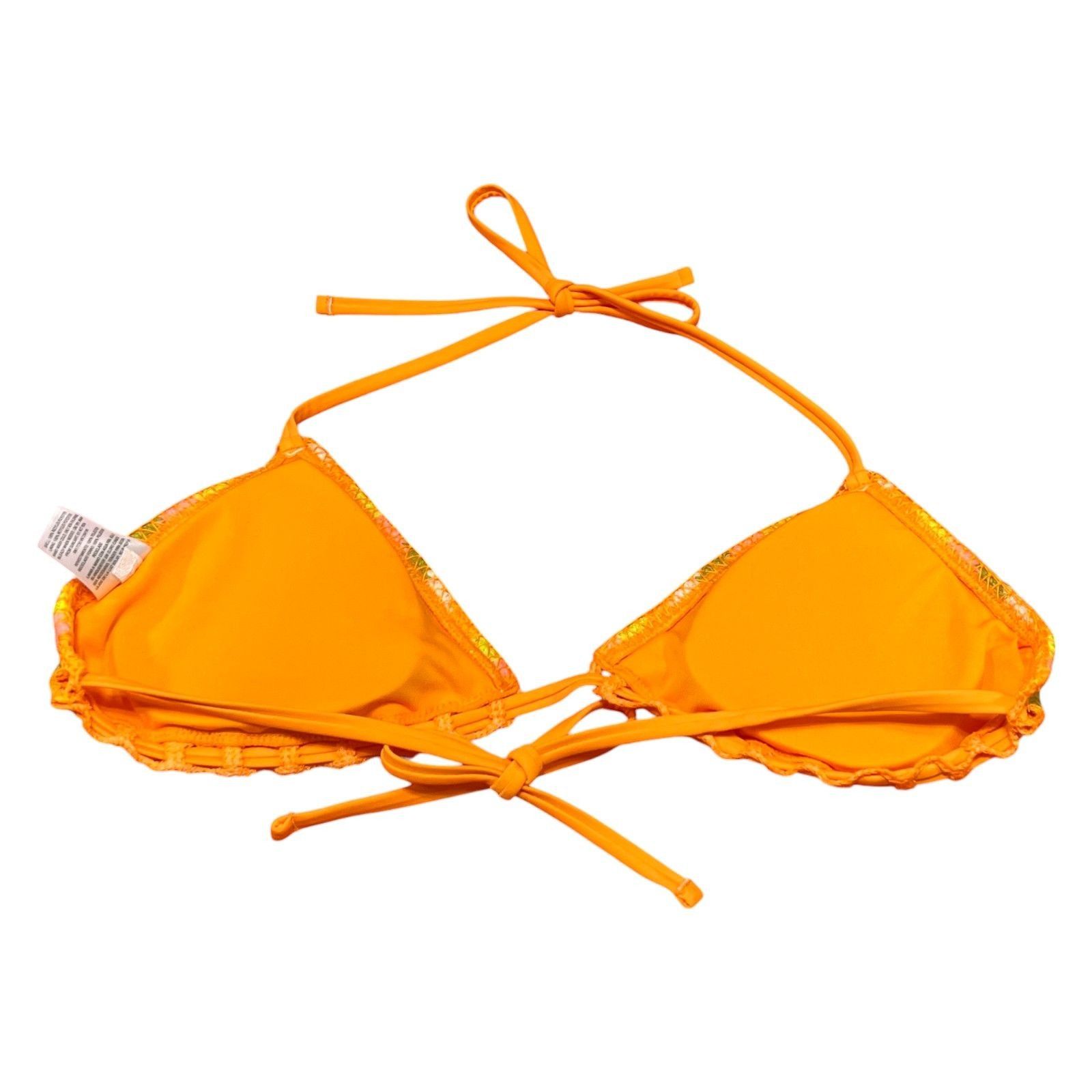 Other Wild Fable - Women's Crochet Triangle Bikini Top - Orange - Size ONE SIZE - 4 Thumbnail