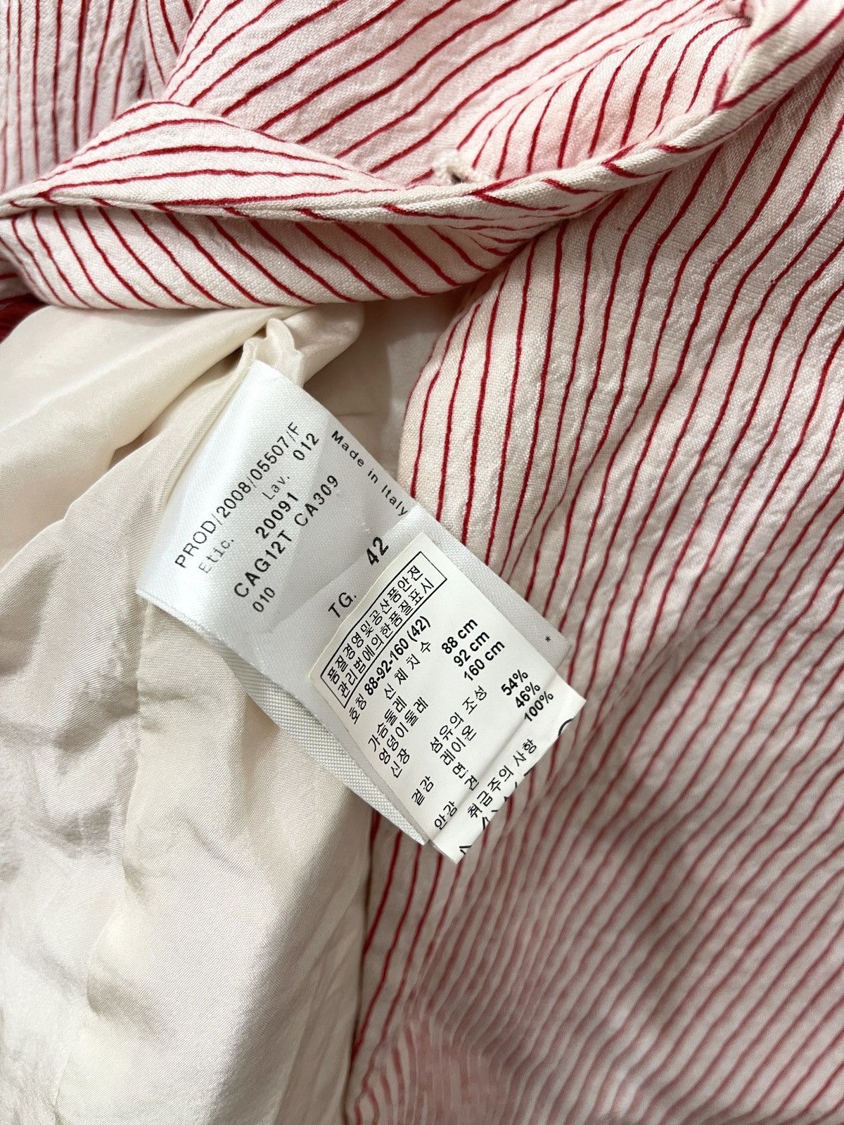 Giorgio Armani Giorgio Armani Vertical Stripe Blazzer Pink White Size S / US 4 / IT 40 - 4 Thumbnail