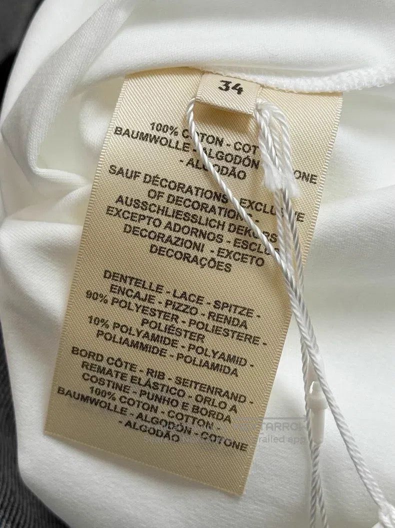 Hermes Hermes White Plain Knit Embroidered Short Sleeve T-Shirt Size XXS / US 00 / IT 34 - 7 Thumbnail