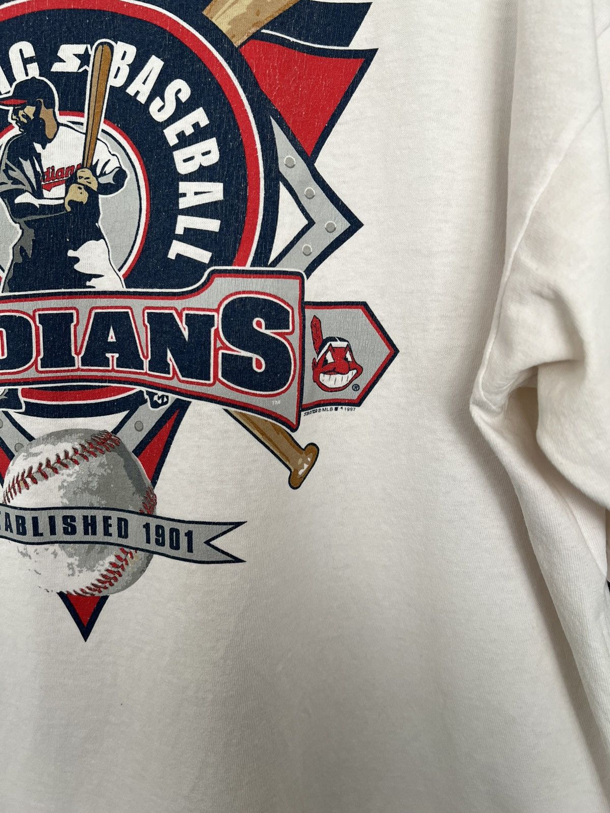 MLB 1997 Cleveland Indians MLB Tee Size US XL / EU 56 / 4 - 7 Thumbnail