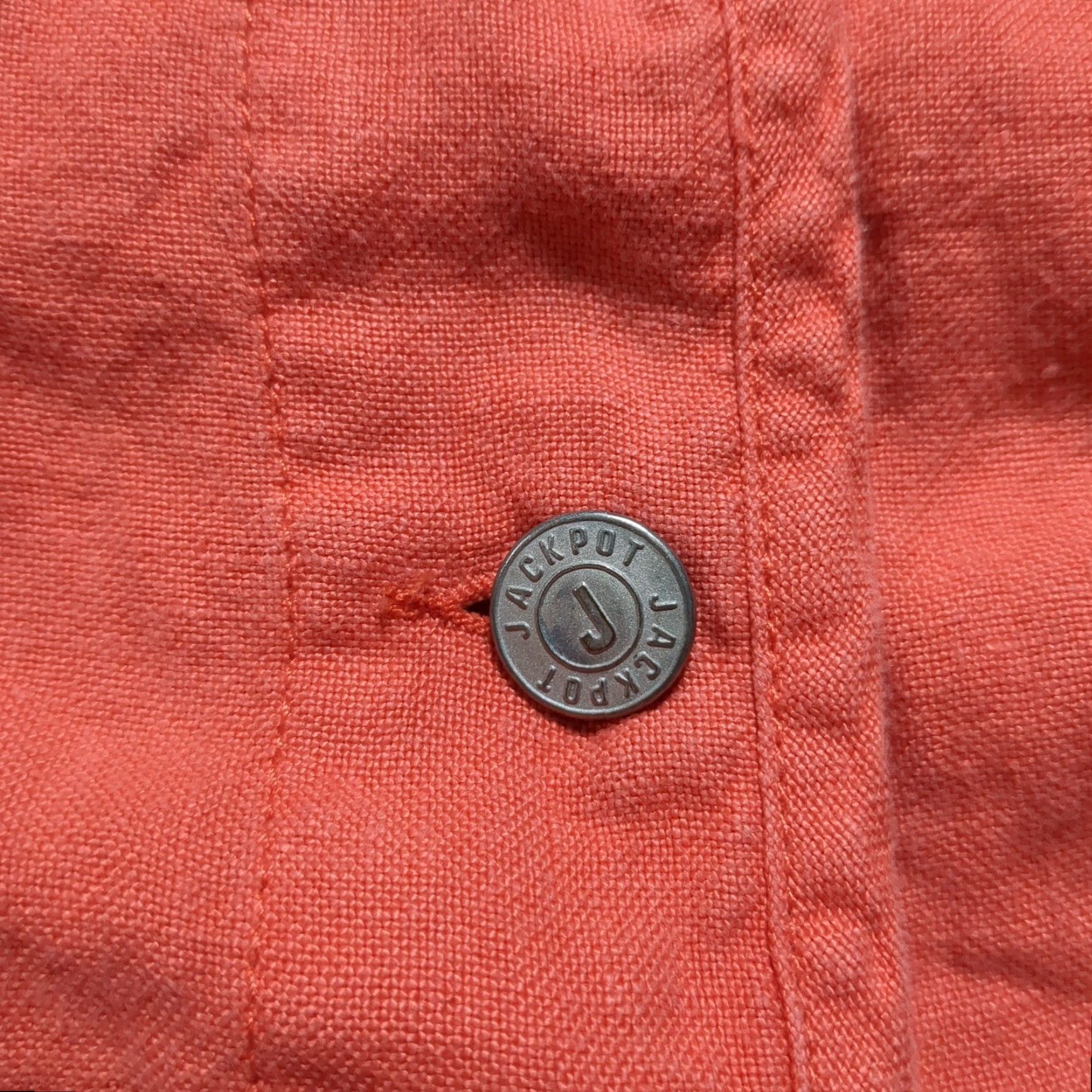 Vintage VINTAGE Jackpot by Carli Gry Babette Linen Trucker Jacket Coral Womens 3 Medium? VTG Y2K Size L / US 10 / IT 46 - 5 Thumbnail