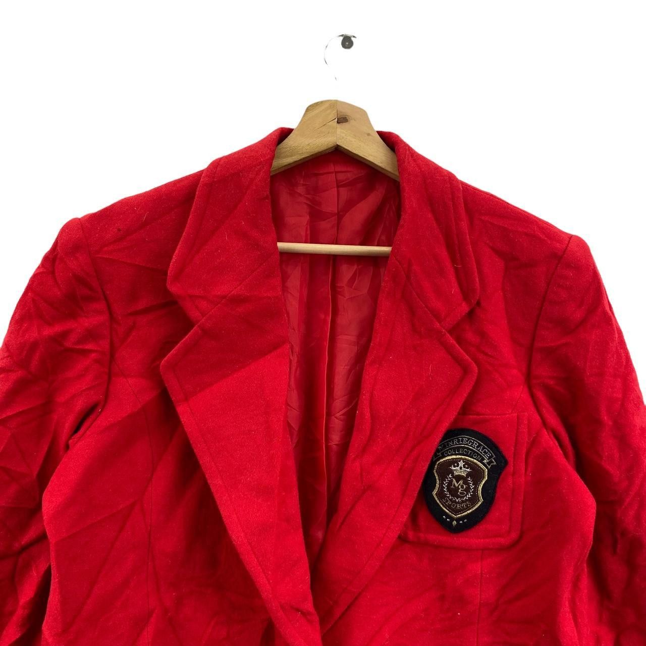 Vintage Vtg 90’ MINRIEGRACE JAPAN DESIGNER 2 Button Red Blazer Size M / US 6-8 / IT 42-44 - 3 Thumbnail