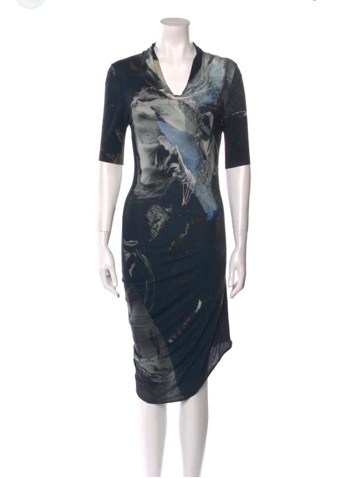 Helmut Lang Helmut Lang Printed Midi Dress Size S / US 4 / IT 40 - 1 Thumbnail