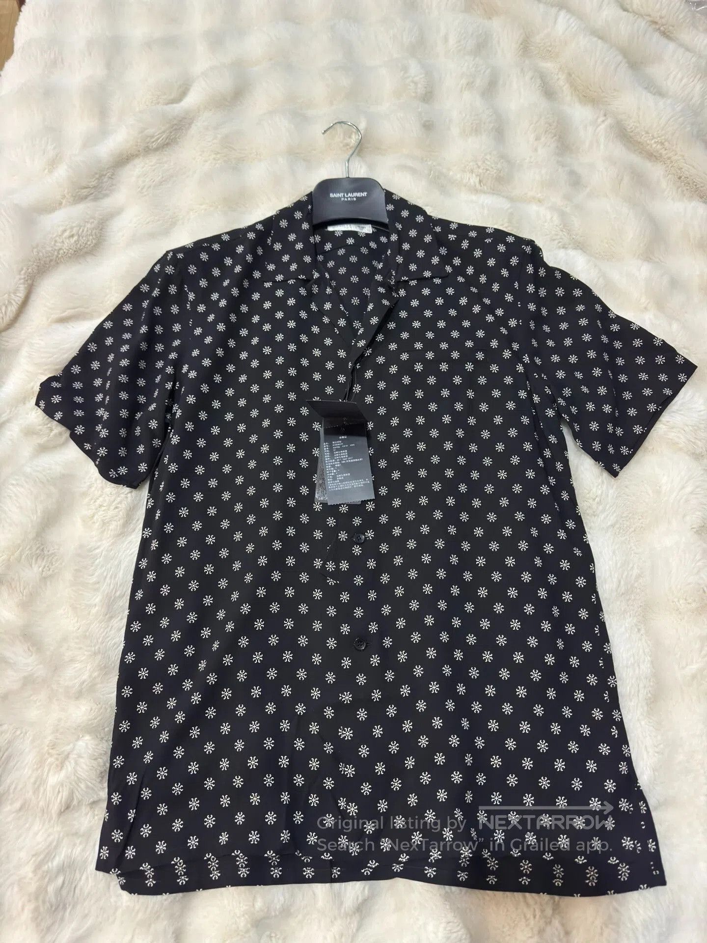 Saint Laurent Paris Saint Laurent Snowflake Shark Collar Shirt. Size US S / EU 44-46 / 1 - 1 Thumbnail