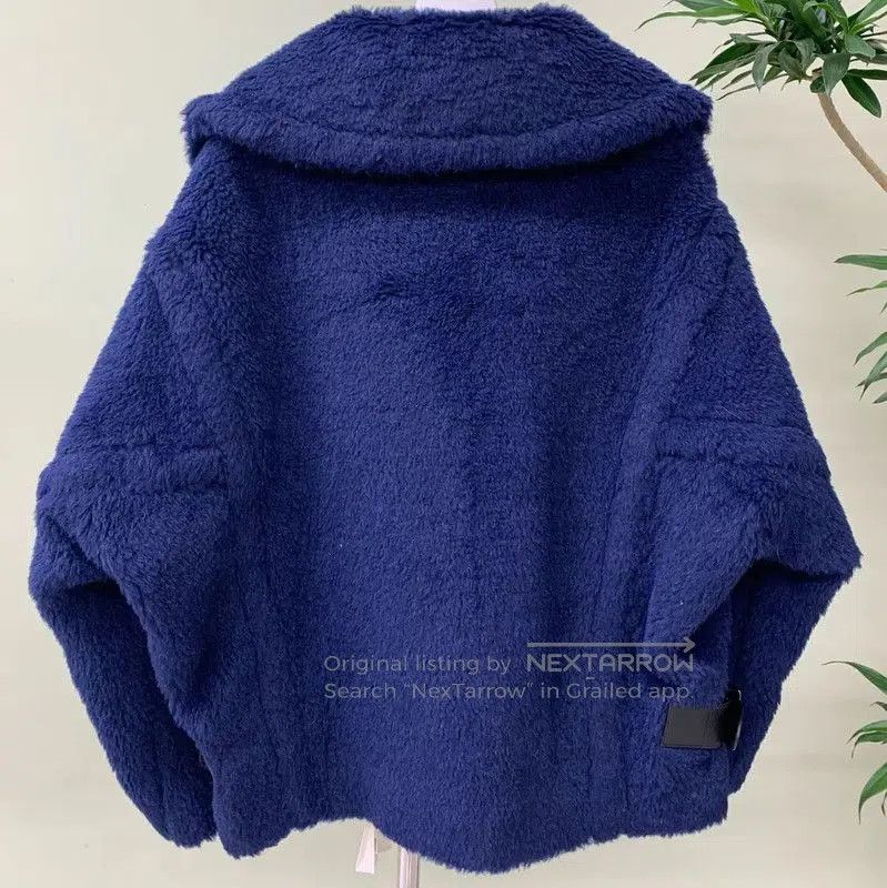 Max Mara MaxMara Dark Blue Wool Ladies Coat . Size M / US 6-8 / IT 42-44 - 3 Thumbnail