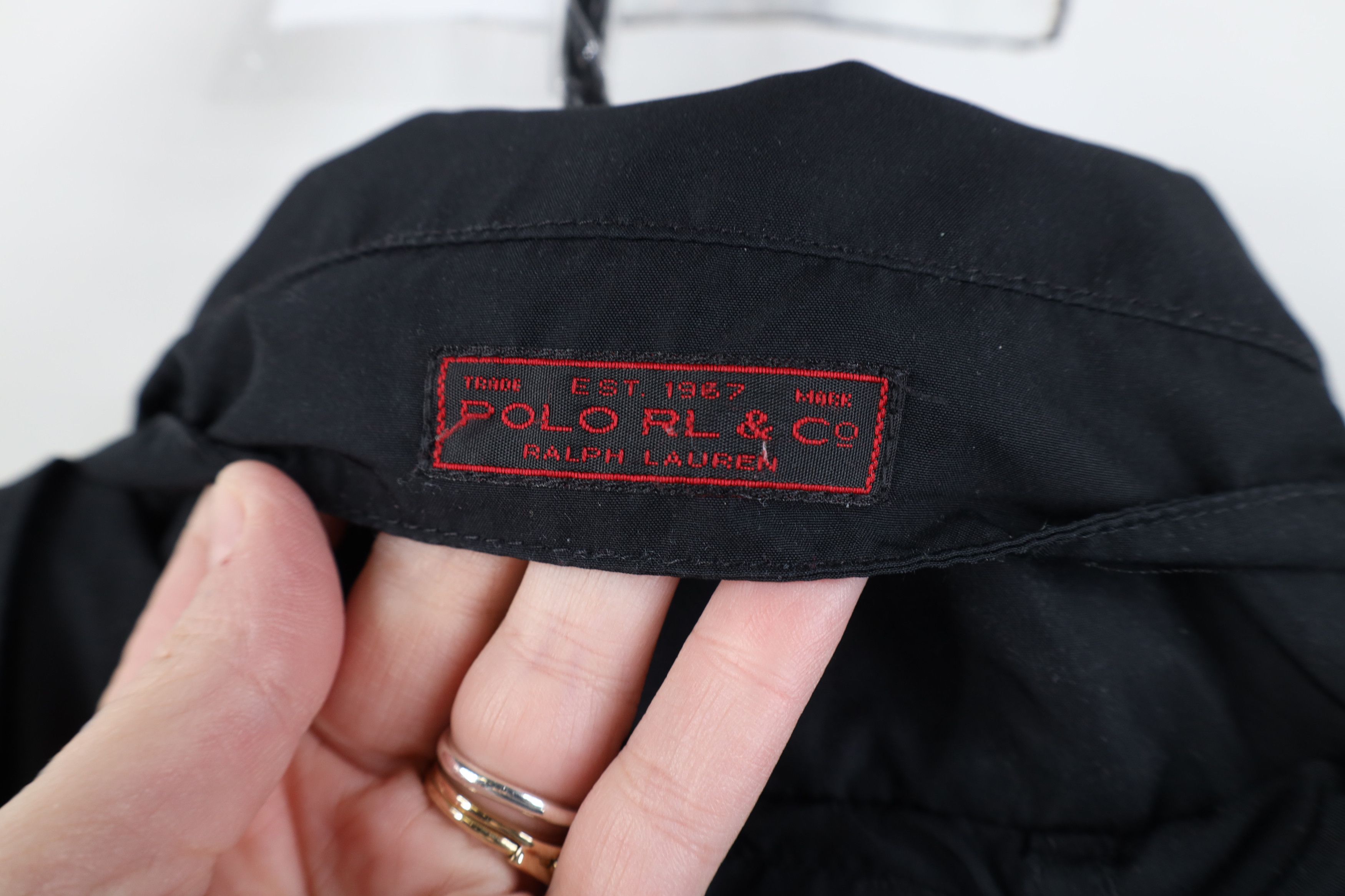 Ralph Lauren Vintage 90s Ralph Lauren Polartec Fleece Hooded Jacket Black Size US XXL / EU 58 / 5 - 13 Thumbnail