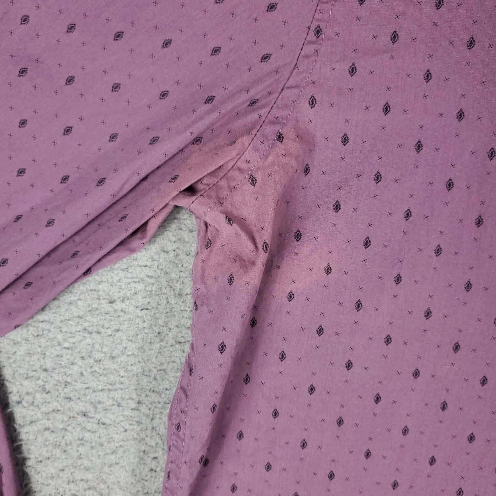 Vintage Level Ten Geometric Purple Button-Up Shirt Men's Long Sleeve Size L Casual All Seasons Size US L / EU 52-54 / 3 - 4 Thumbnail