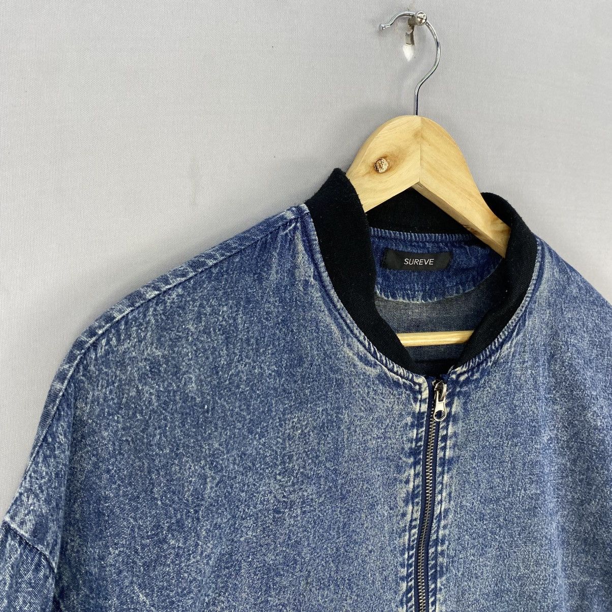 Japanese Brand Sureve Japan Oversized Washed Denim Bomber Jacket Size US L / EU 52-54 / 3 - 2 Thumbnail