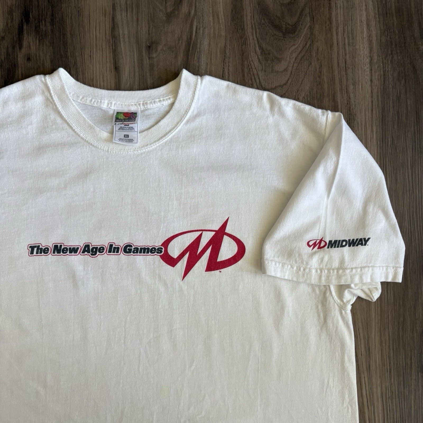 Vintage Vintage Midway Video Game Promo T-Shirt Size XL White 1990s Size US XL / EU 56 / 4 - 3 Thumbnail