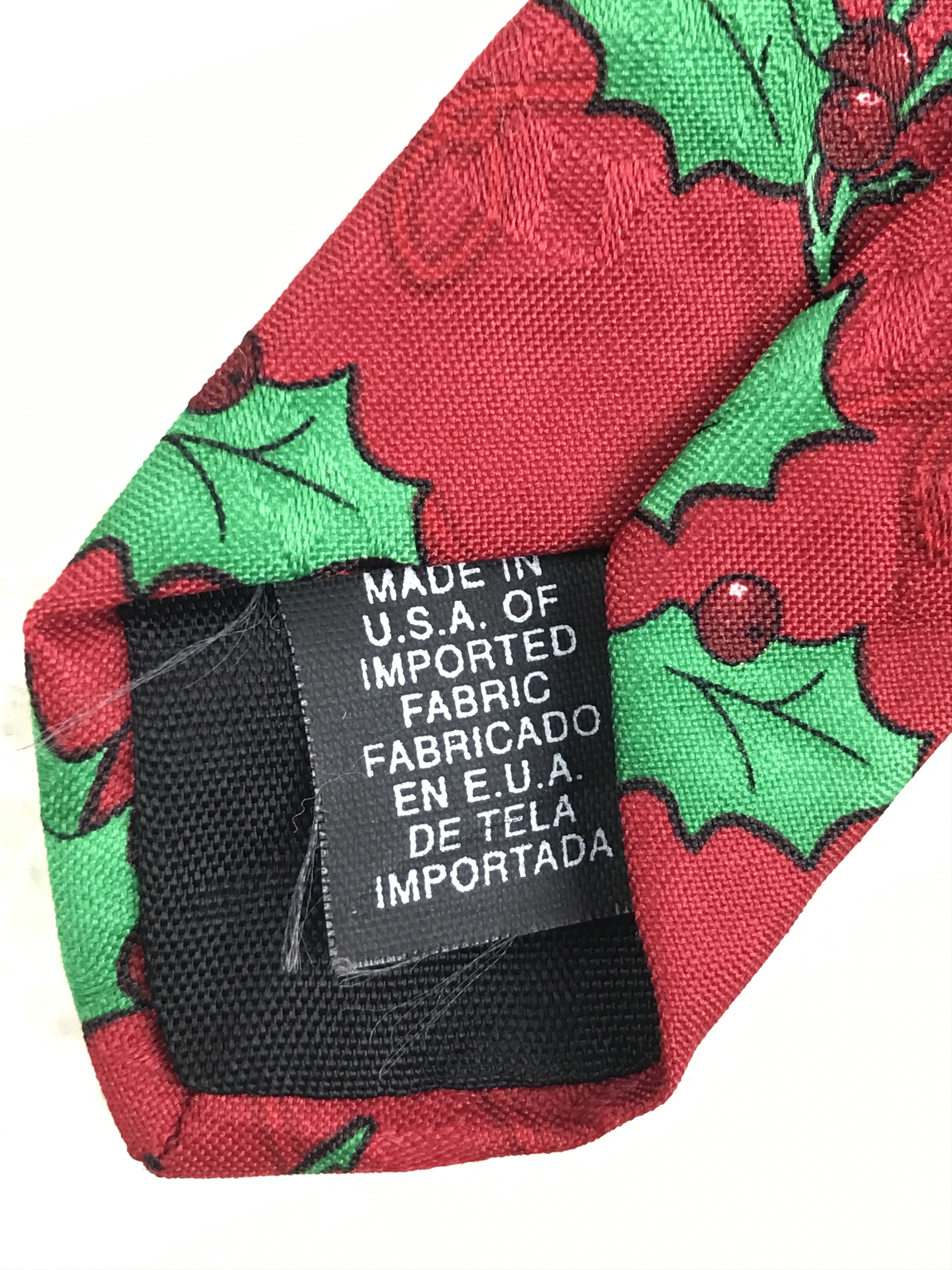 Designer × Vintage Vintage Yule Tie Greetings 100% Polyester Necktie Size ONE SIZE - 6 Thumbnail