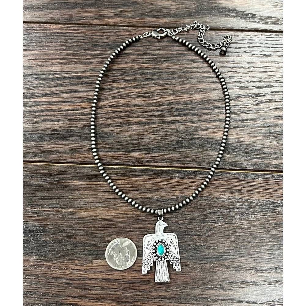 Other Navajo Thunderbird Turquoise Beaded Necklace, Native America Size ONE SIZE - 3 Thumbnail