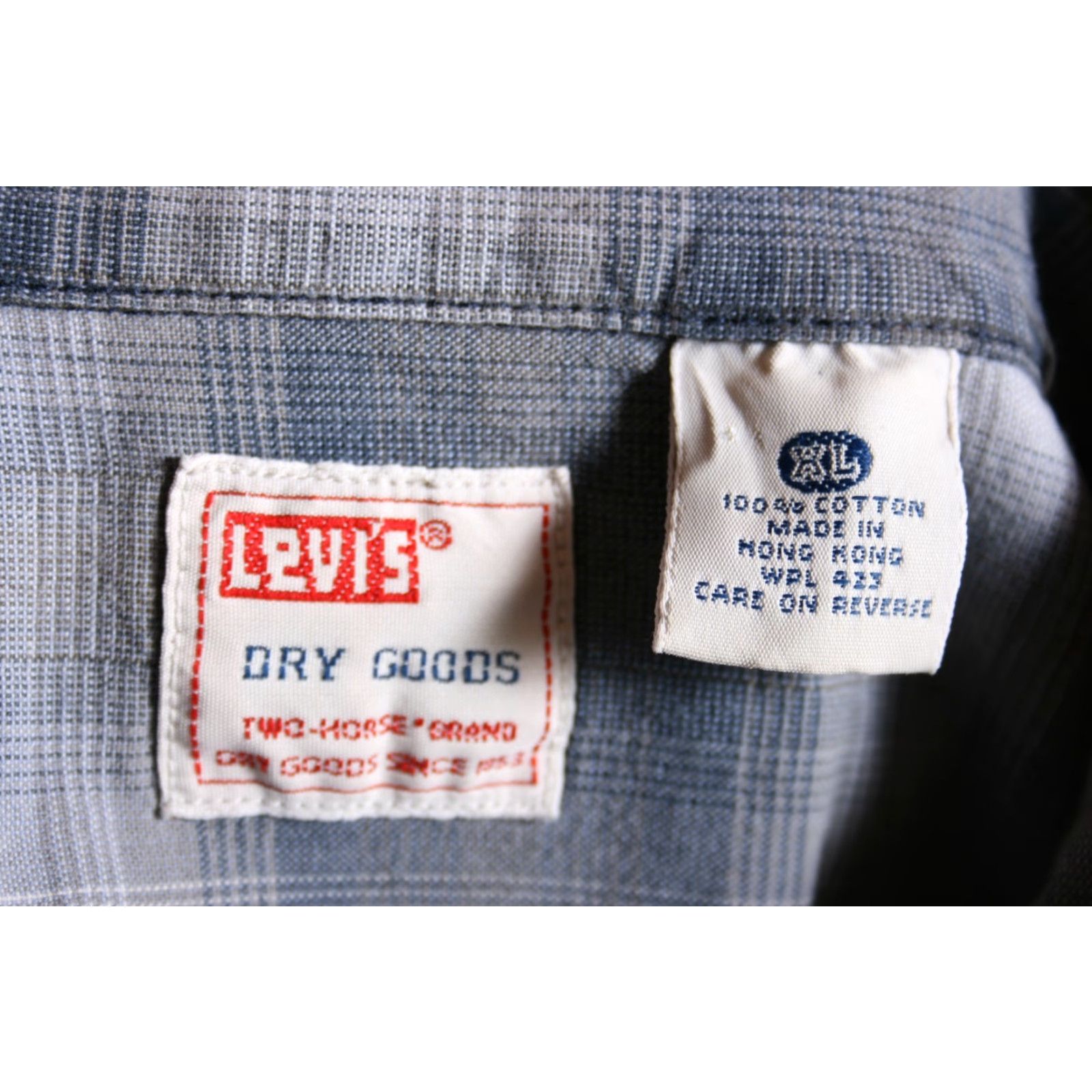 Levi's VINTAGE Levi's Shirt - Button-Up Plaid Loop Collar XL Men Size US XL / EU 56 / 4 - 8 Thumbnail