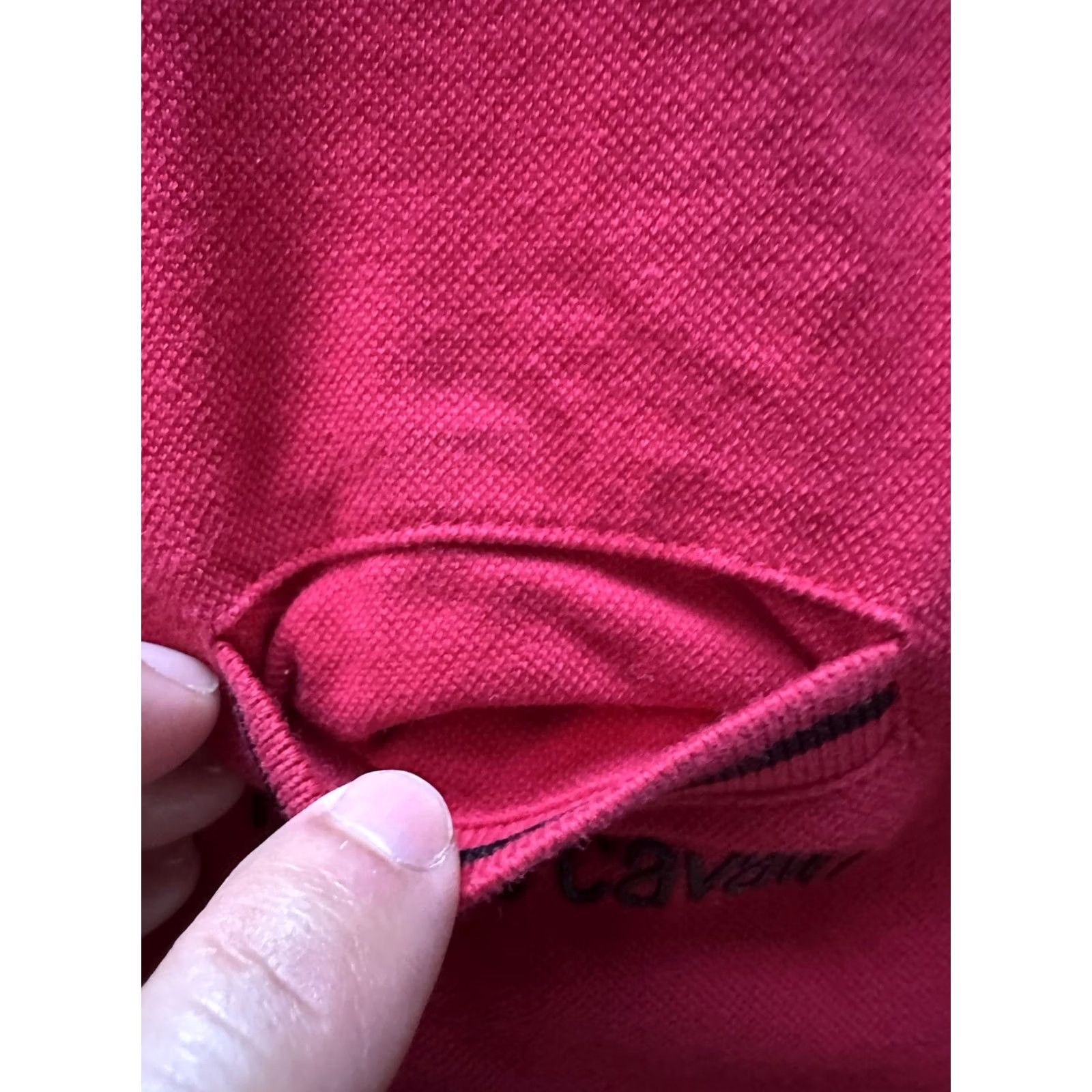Roberto Cavalli Roberto Cavalli Shirt Mens XL Red Spellout Authentic Chest Pocket Polo Men SIze Size US XL / EU 56 / 4 - 3 Thumbnail