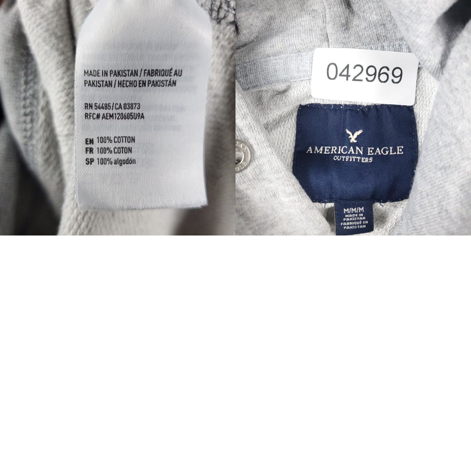 American Eagle Outfitters American Eagle Hoodie Mens Medium Gray Casual Pullover Sweatshirt Size US M / EU 48-50 / 2 - 8 Thumbnail