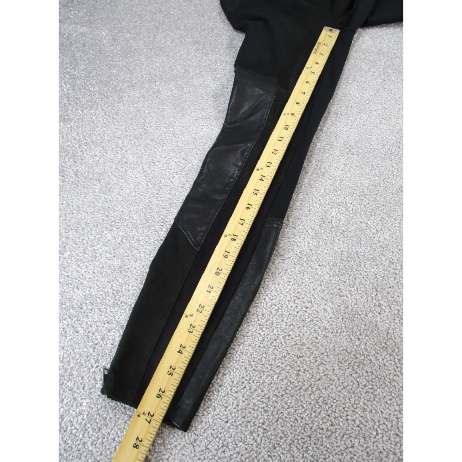 Anthropologie VINTAGE Anthropologie Leggings Women’s 25 Black Faux Suede & Leather Ankle 25 Black Bohemian Womens Size 42" / US 20 - 4 Thumbnail