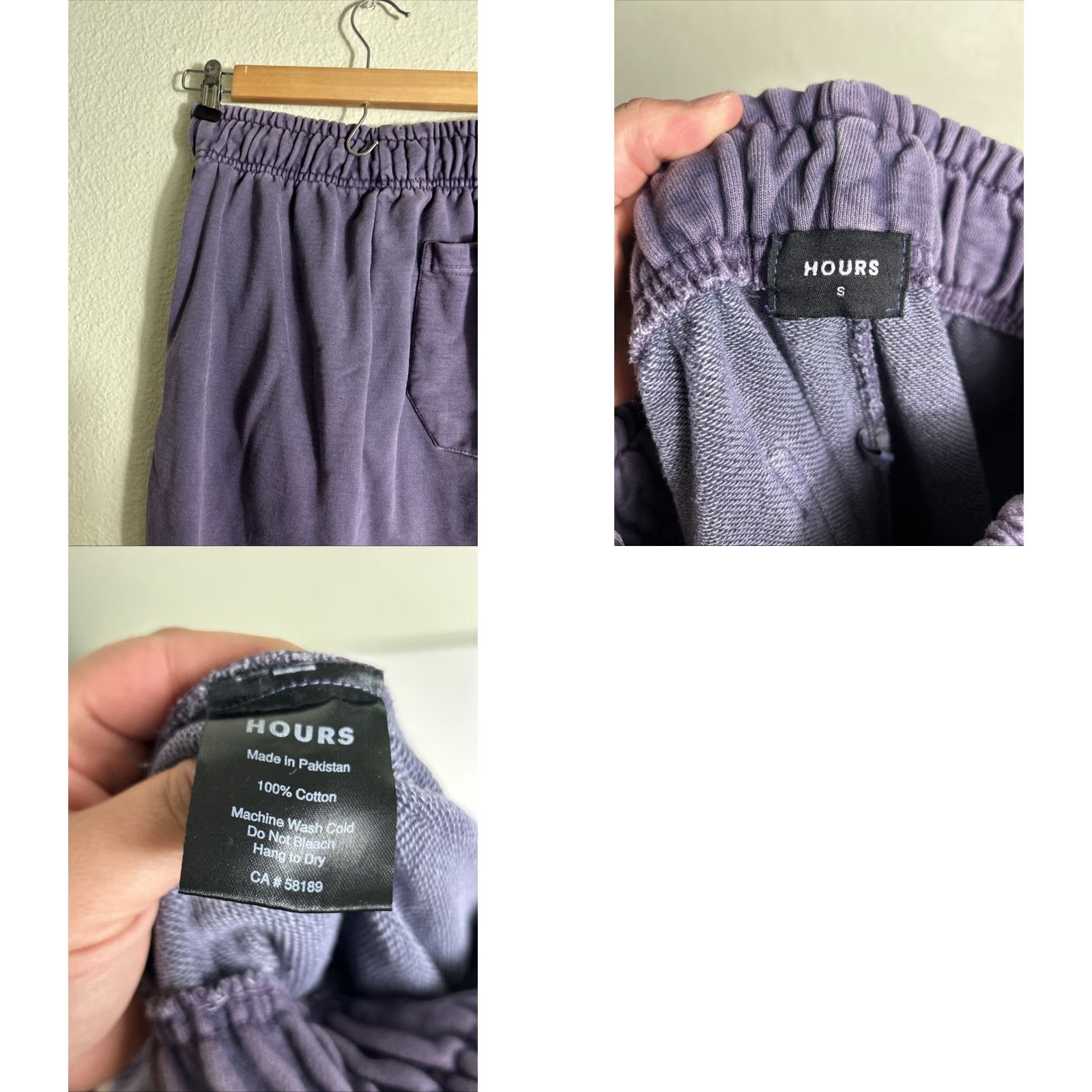Vintage Hours Women’s Small Purple Ankle Joggers Sweatpants Drawstring Cotton Pants Regular 24X27 Womens Size 28" / US 6 / IT 42 - 9 Thumbnail