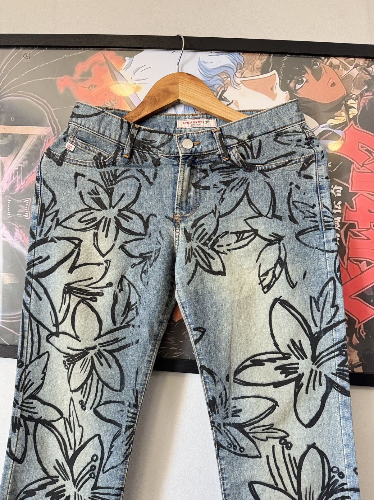 Miss Sixty Vintage Miss Sixty Jeans Flared Distressed 00s Low Rice Size 27" / US 4 / IT 40 - 2 Thumbnail
