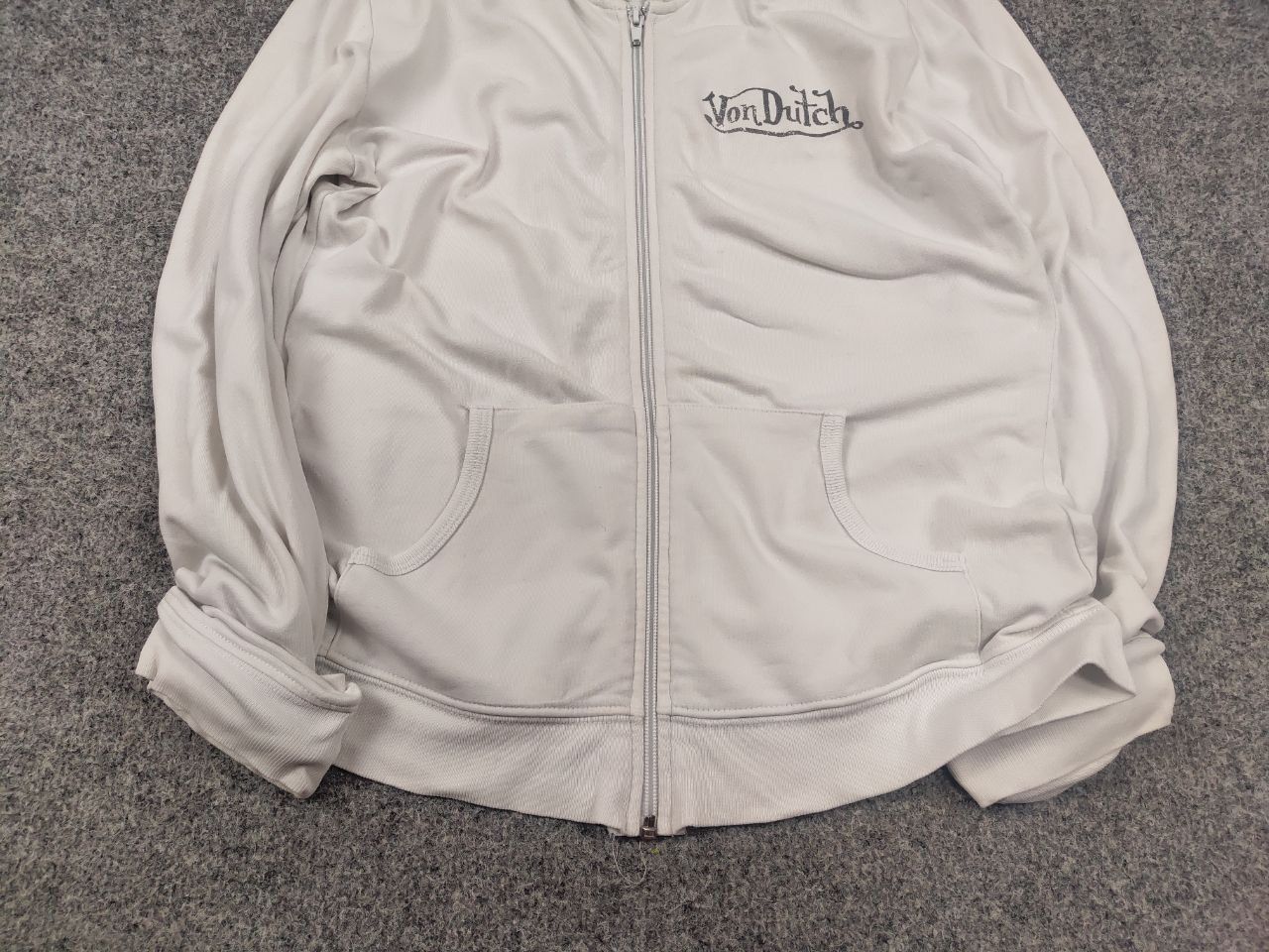 Von Dutch Vintage Von Dutch Big logo white Long sleeve Zip hoodie Size US M / EU 48-50 / 2 - 6 Thumbnail