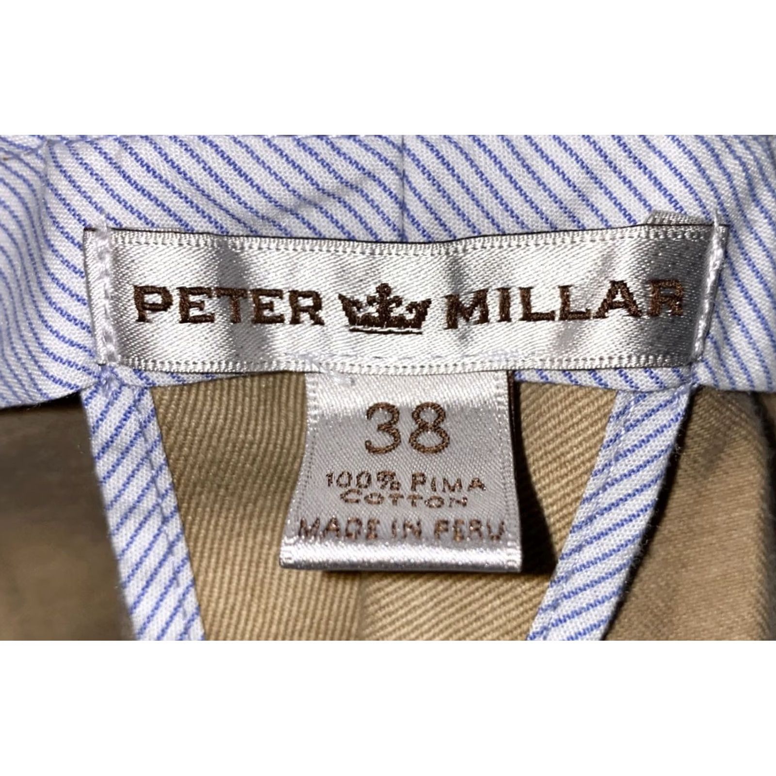 Peter Millar Peter Millar Mens Brown Pima Cotton Casual Shorts Size 38 Regular Flat Front Casual Shorts Mens Brown 38 Size US 38 / EU 54 - 5 Thumbnail