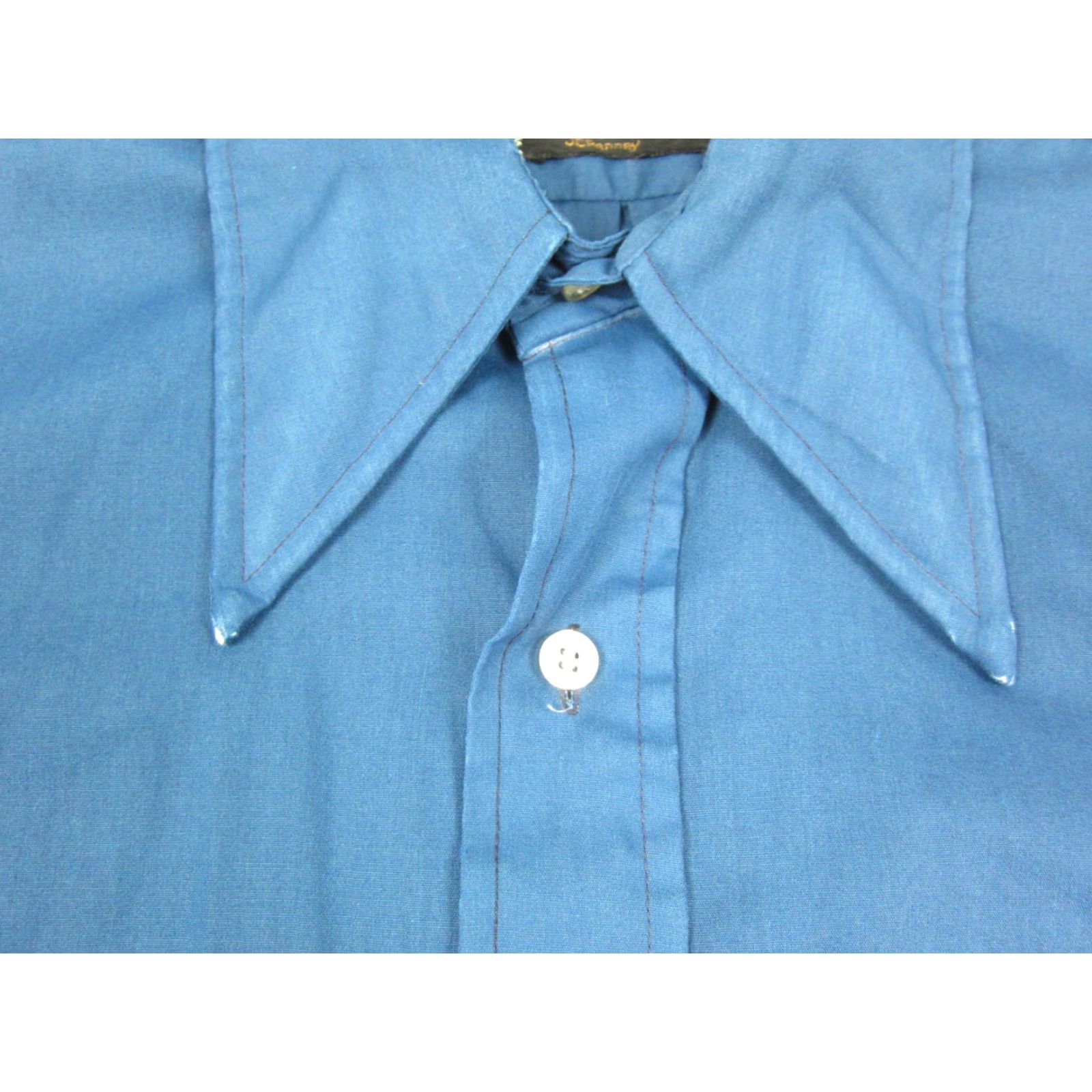 JCPenney TRUE Vintage Towncraft Shirt Mens L Blue Disco Leisure JCPenney 70s 80s Shirt Mens Blue Towncraft Button-Up Casual 60s 70s 80s HolidayMens Size US L / EU 52-54 / 3 - 6 Thumbnail