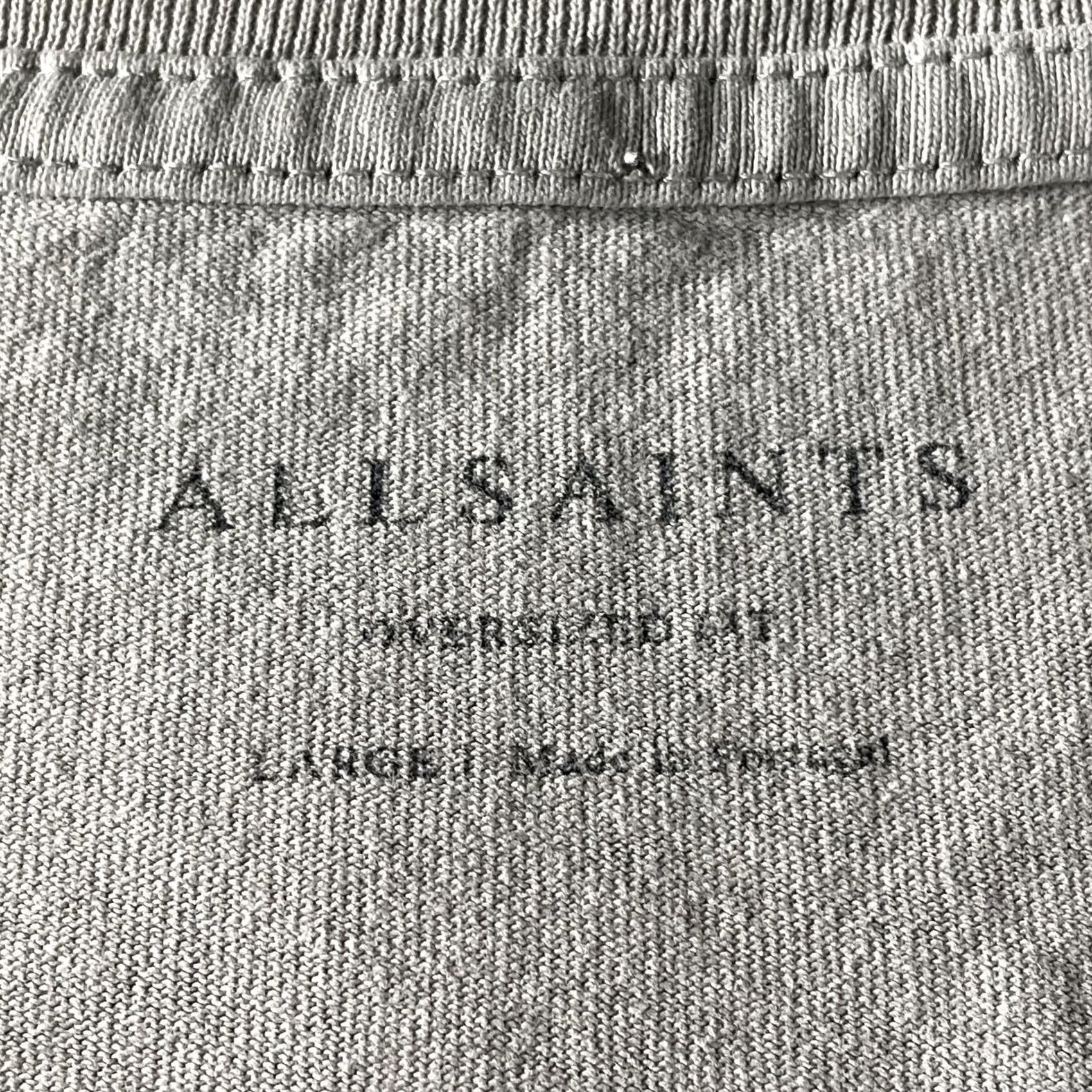 Allsaints VINTAGE AllSaints Musica SS Crew Shirt Mens Large Gray 100% Cotton Made Portugal Size US L / EU 52-54 / 3 - 2 Thumbnail