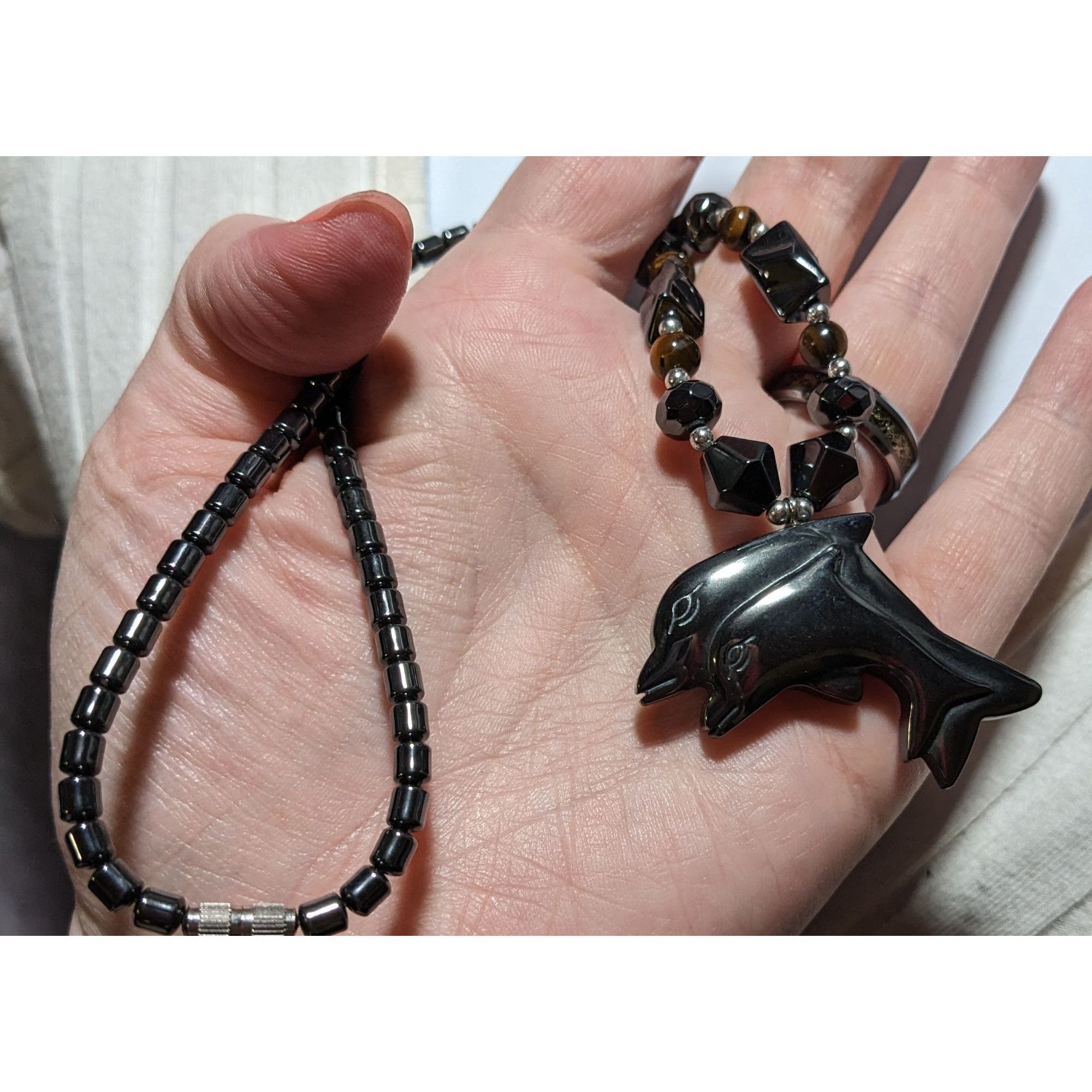 Other Hematite Dolphin Necklace Size ONE SIZE - 6 Thumbnail