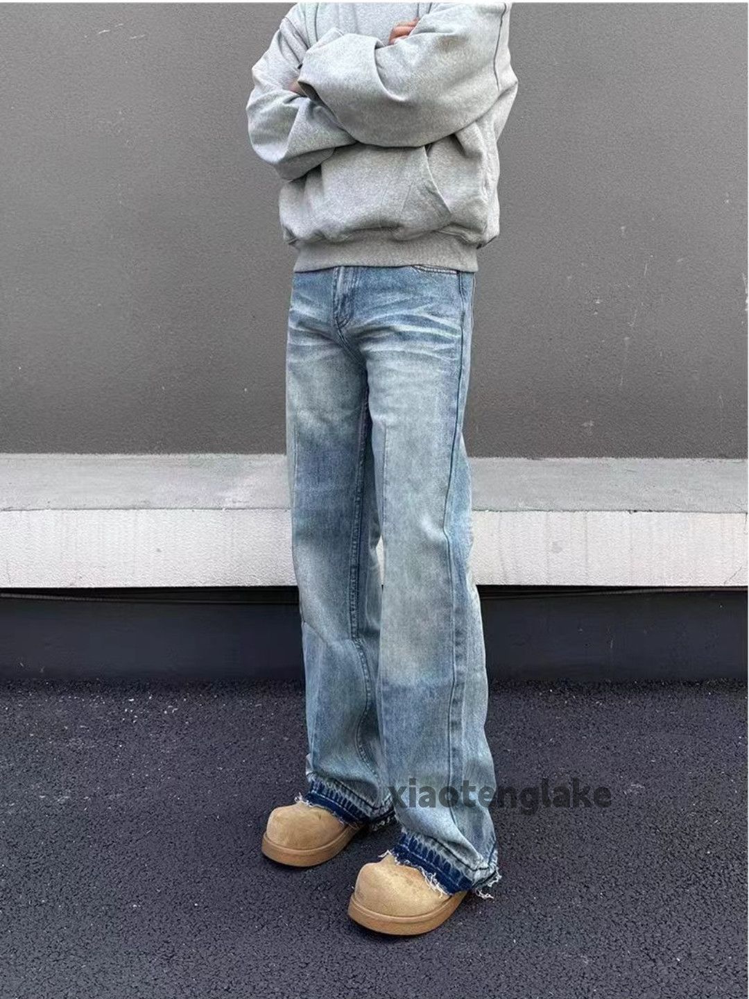 Jean × Vintage washed faded cleanfit yuppie bootcut grunge jeans Size US 28 / EU 44 - 4 Thumbnail