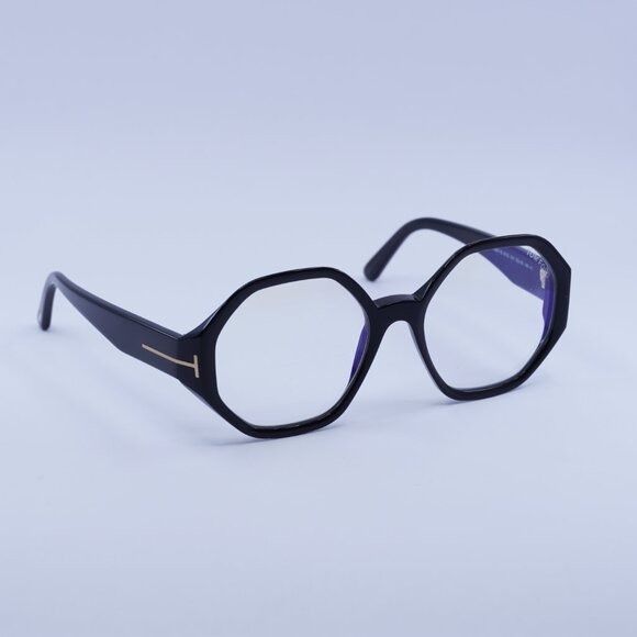 Tom Ford Tom Ford FT5967-B 001 Eyeglasses Black 53mm Geometric Frame Size ONE SIZE - 5 Thumbnail