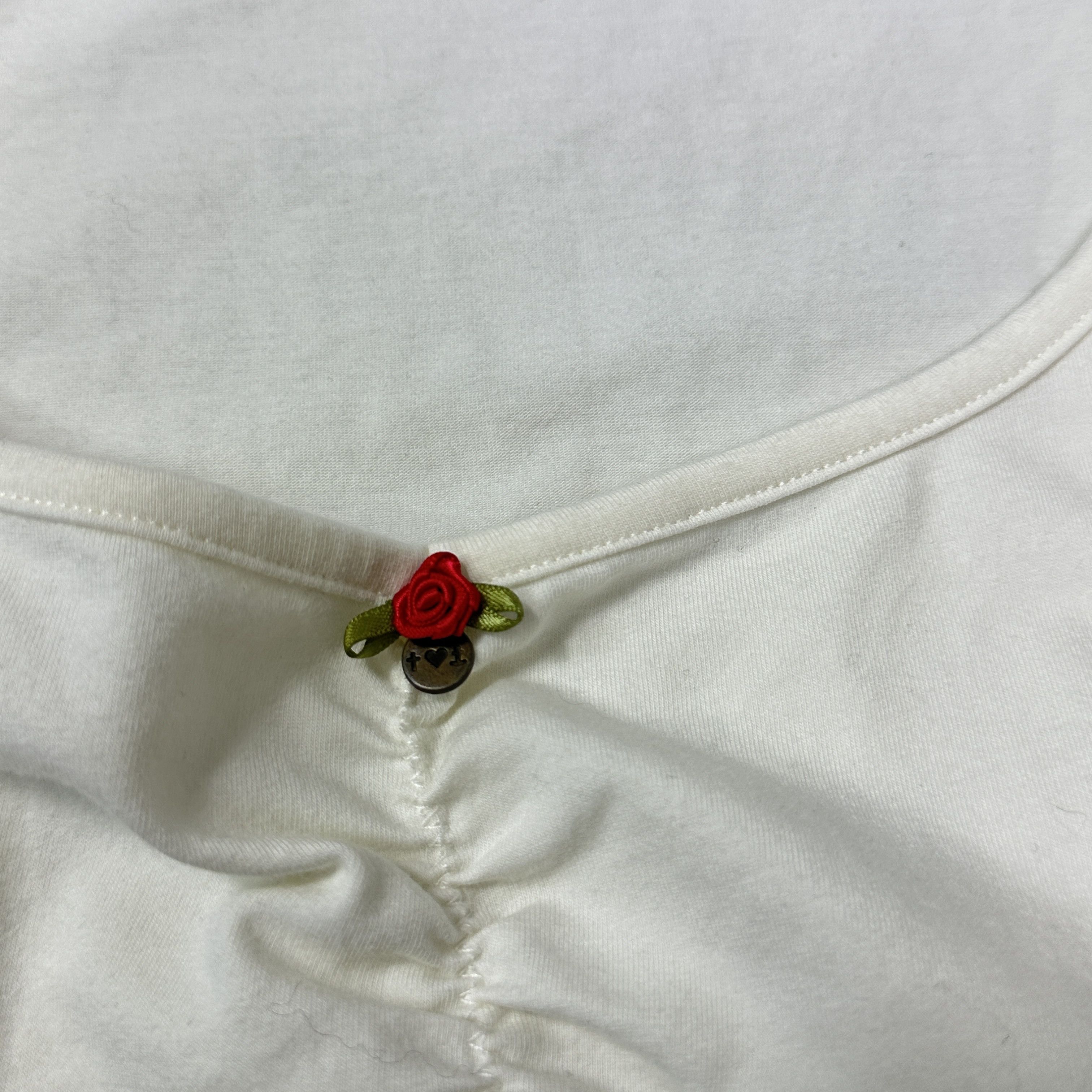 Vintage Vintage Coquette Minimalistic Romantic Rose Top Y2K Size XL / US 12-14 / IT 48-50 - 5 Thumbnail