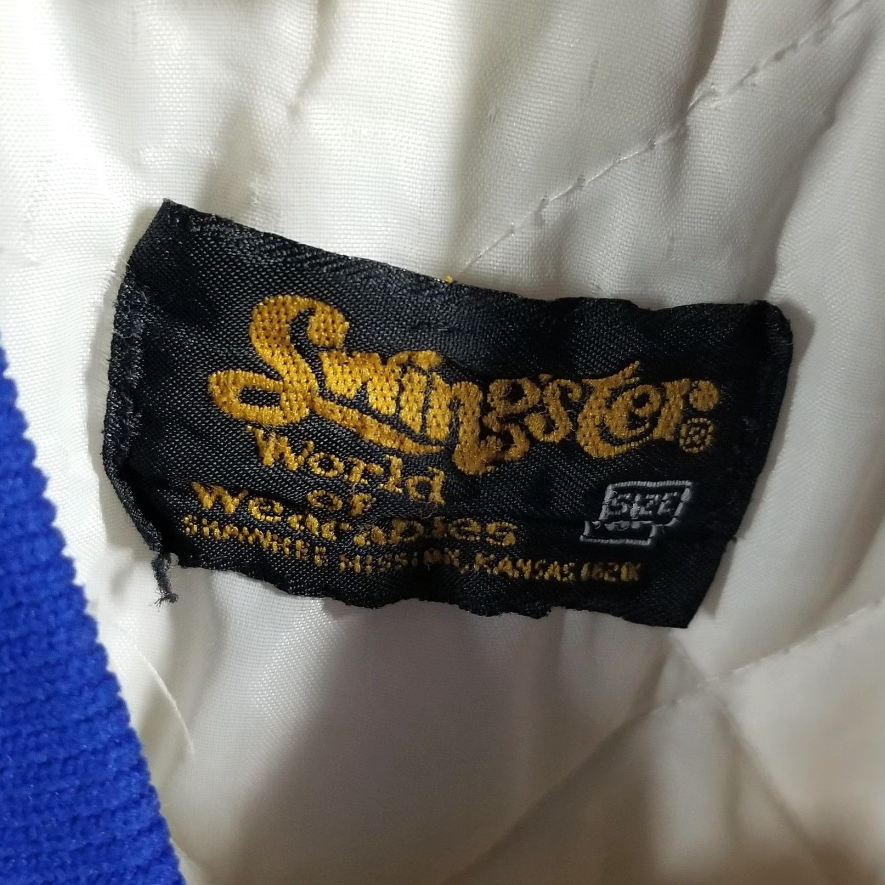 Vintage VINTAGE OLYMPICS USA Baseball Satin Varsity Jacket M Medium White Swingster Quilted Embroidered Pockets USA 1984 Mens Java? Size US M / EU 48-50 / 2 - 4 Thumbnail