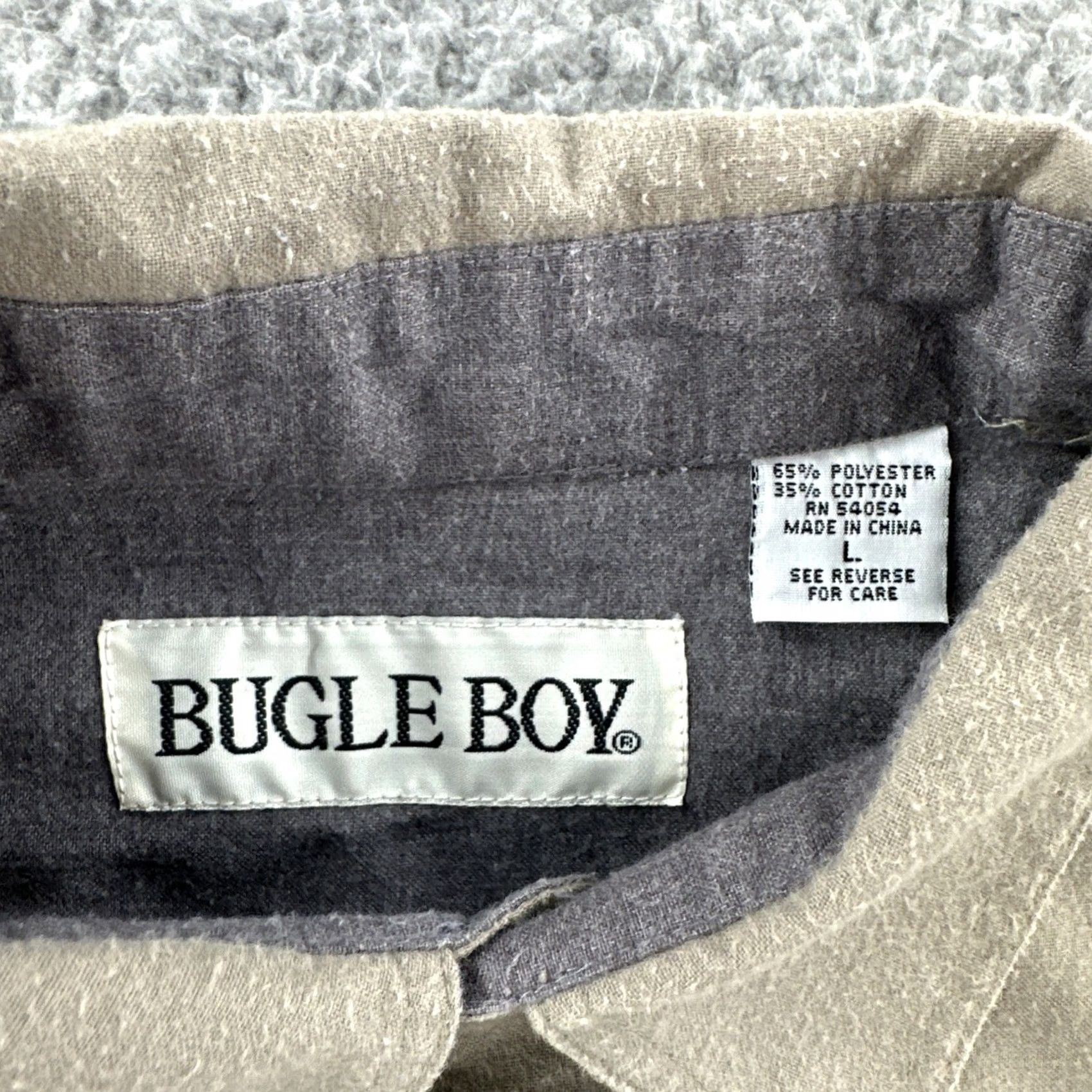 Bugle Boy VINTAGE Bugle Boy Shirt Mens Size L Brown Long Sleeve Button-Up 90s Y2K EUC Size US L / EU 52-54 / 3 - 7 Thumbnail