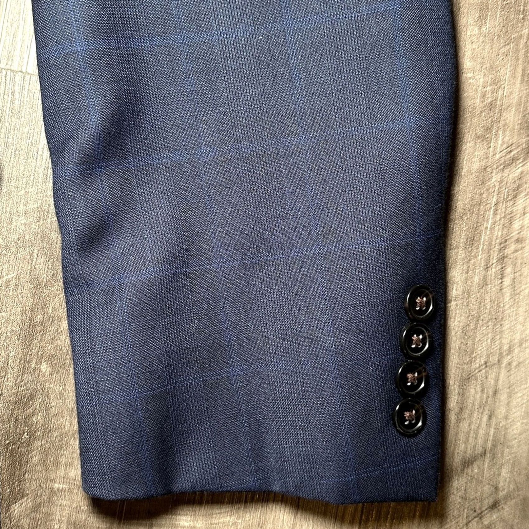 Ralph Lauren Lauren Ralph Lauren Black Label Blazer Navy Windowpane Plaid 46R Men Medium? Size 46R - 4 Thumbnail