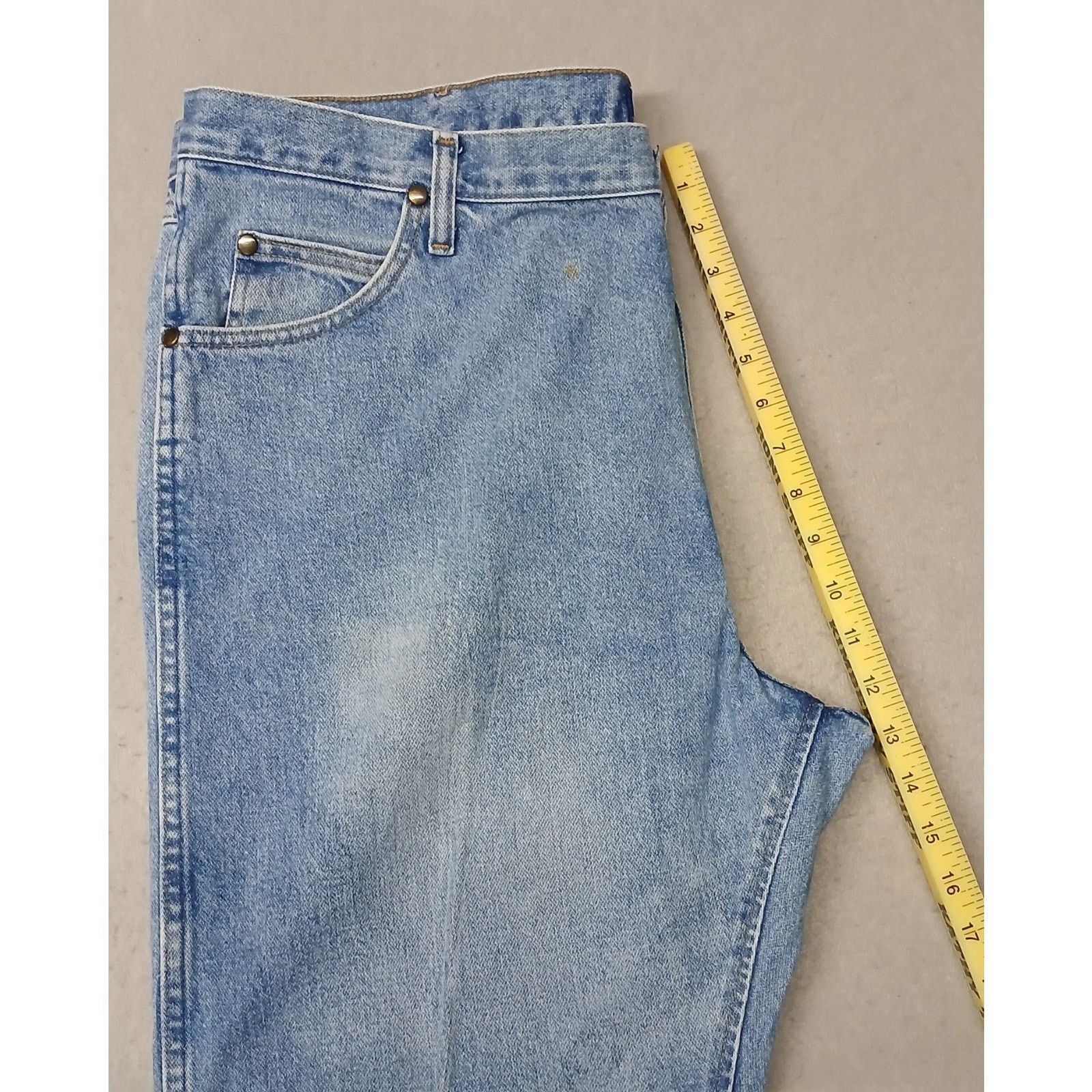 Wrangler Wrangler (40x36) Men's 47 MWZ Regular Fit Blue Denim Jeans Size US 40 / EU 56 - 6 Thumbnail