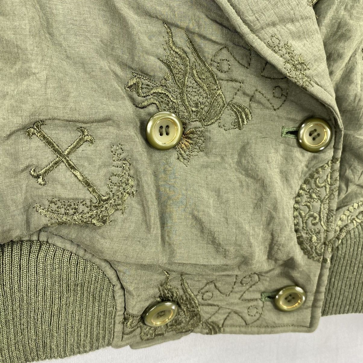 Japanese Brand Vintage Double Collar Embroidery Pattern Coat Jacket Size S / US 4 / IT 40 - 10 Thumbnail