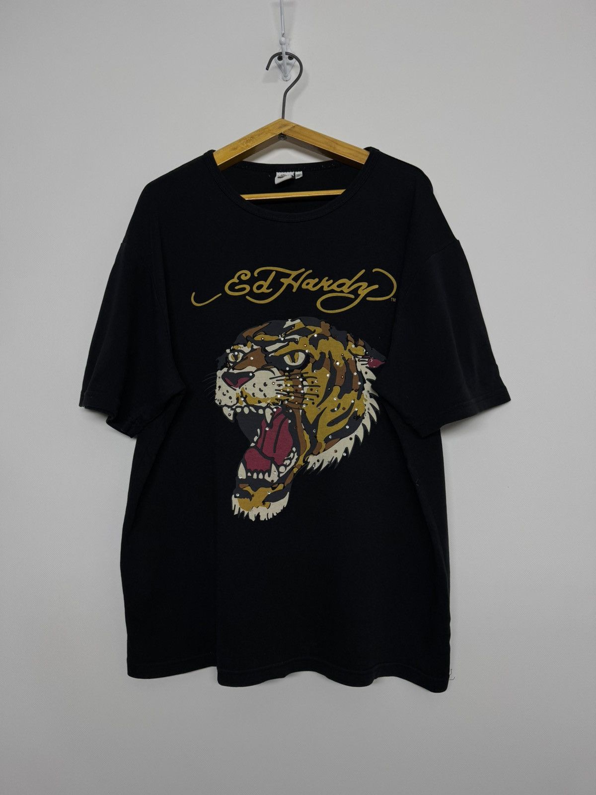 Ed Hardy Vintage 90's Ed Hardy Japanese Tiger Tattoo Y2K T-shirt Size XXL / US 16-18 / IT 52-54 - 5 Thumbnail