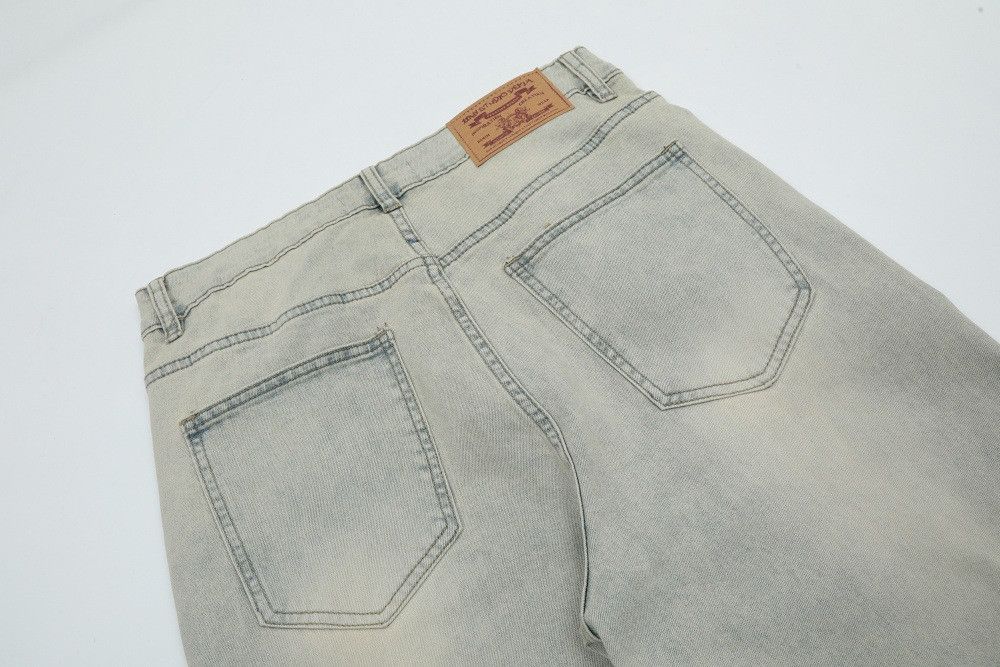 Jean American-style washed men's vibe straight leg loose jeans Size US 32 / EU 48 - 4 Thumbnail