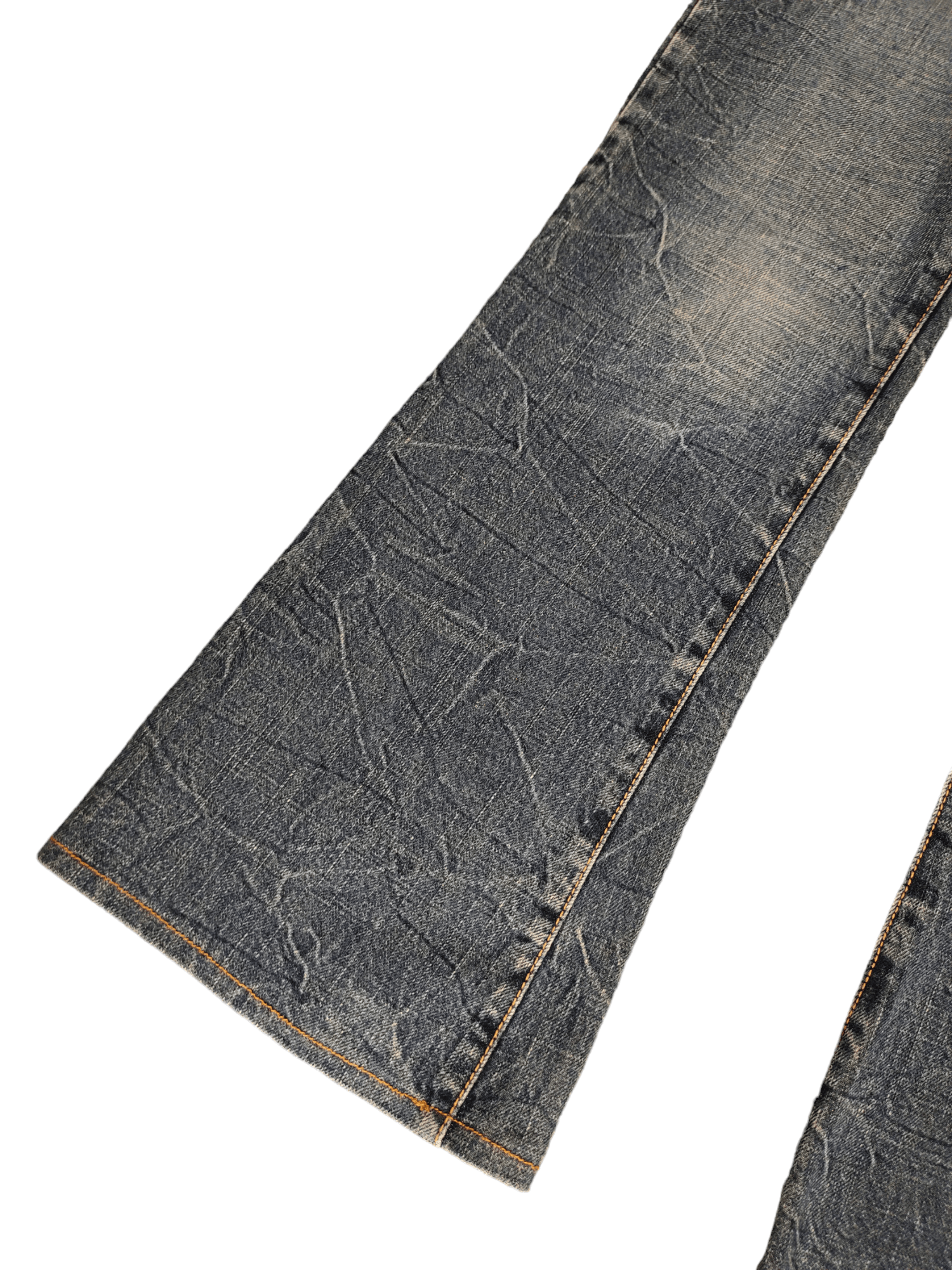 If Six Was Nine Flare Jeans Aft Japan Distress Faded Boot Cut Y2k Mudmax Size US 29 - 9 Thumbnail