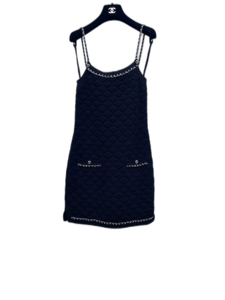 Chanel Chanel Black Knit Camisole Dress Size XS / US 0-2 / IT 36-38 - 1 Thumbnail