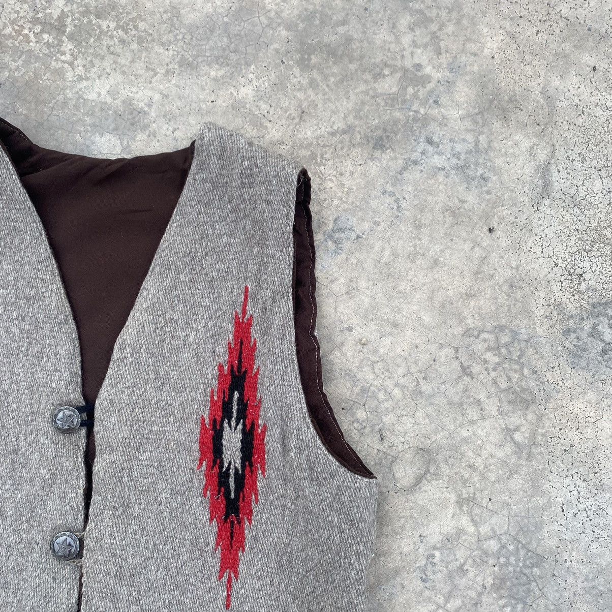 Vintage Rare Vintage Chimayo Wool Vest - Navajo Pattern - Size US S / EU 44-46 / 1 - 7 Thumbnail