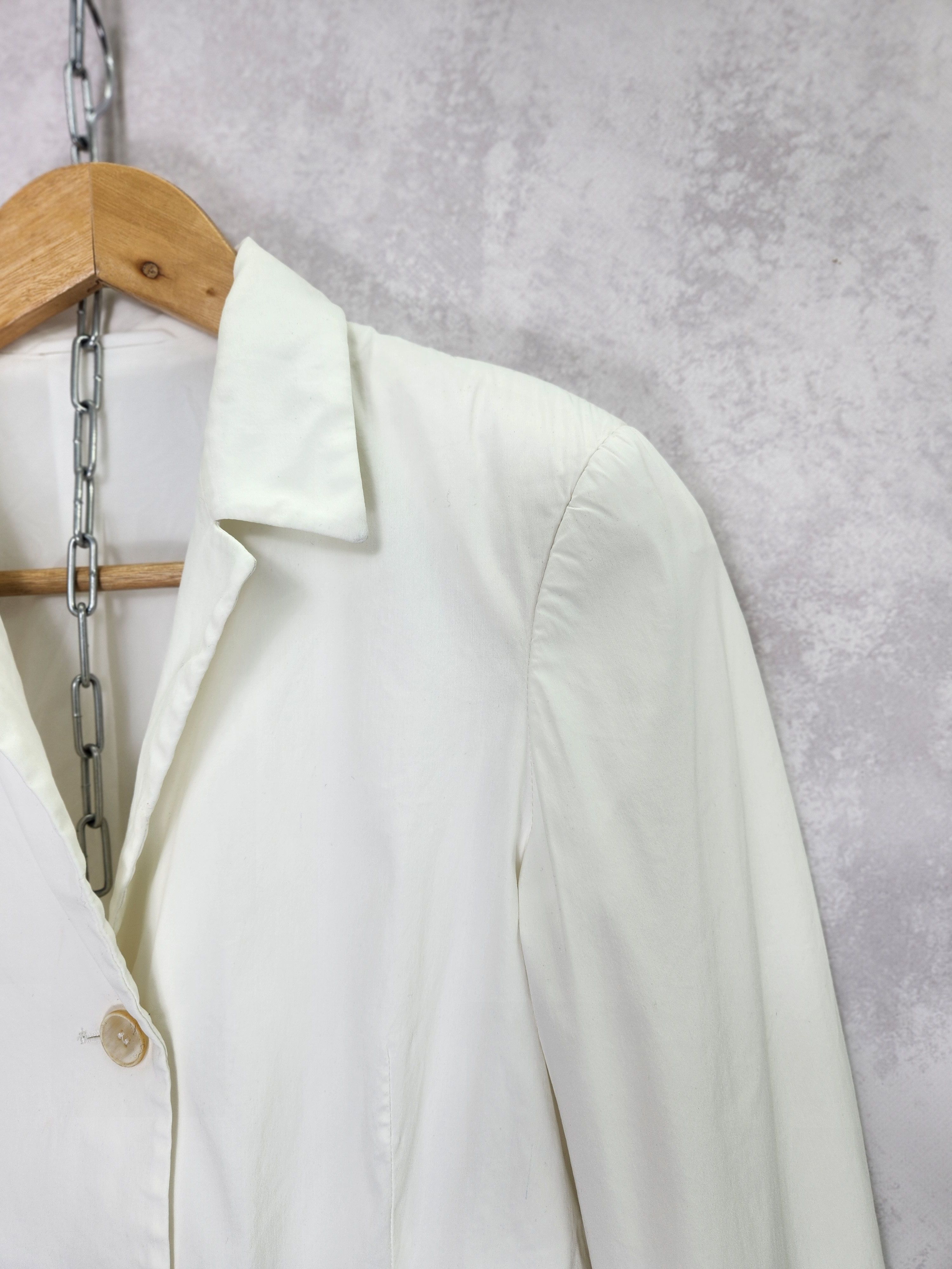 Jil Sander Jil sander white button ups cotton nylon blazer size 34 Size XS / US 0-2 / IT 36-38 - 5 Thumbnail
