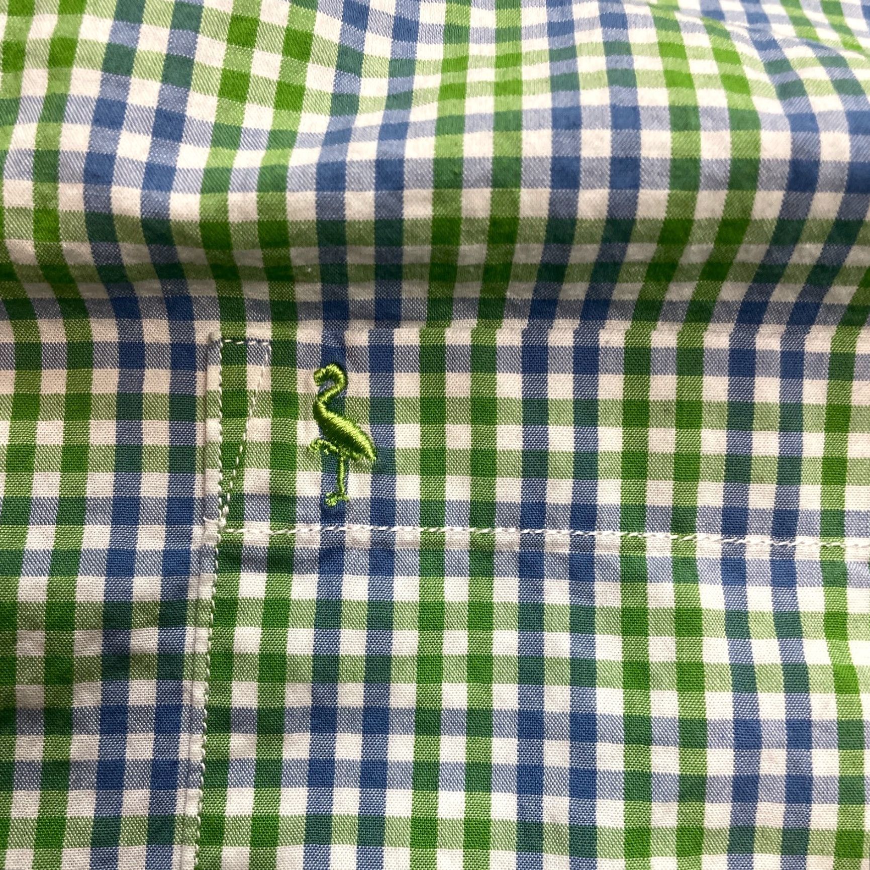 Tailorbyrd TAILORBYRD Button-Up Shirt Mens Large Green Check Plaid Pocket Logo Collared Top Size US L / EU 52-54 / 3 - 7 Thumbnail
