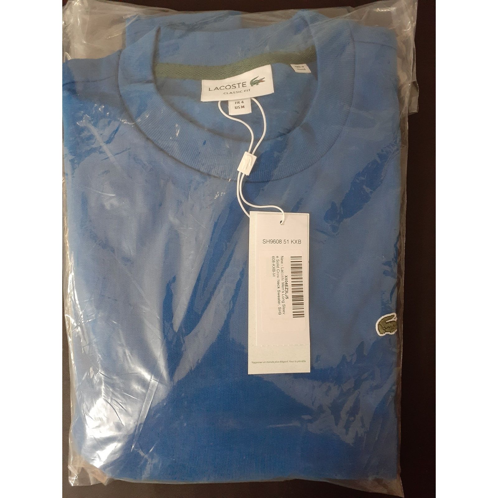 Lacoste Lacoste Men's Long Sleeve Solid Crew Neck Sweater Blue M Size US M / EU 48-50 / 2 - 2 Thumbnail