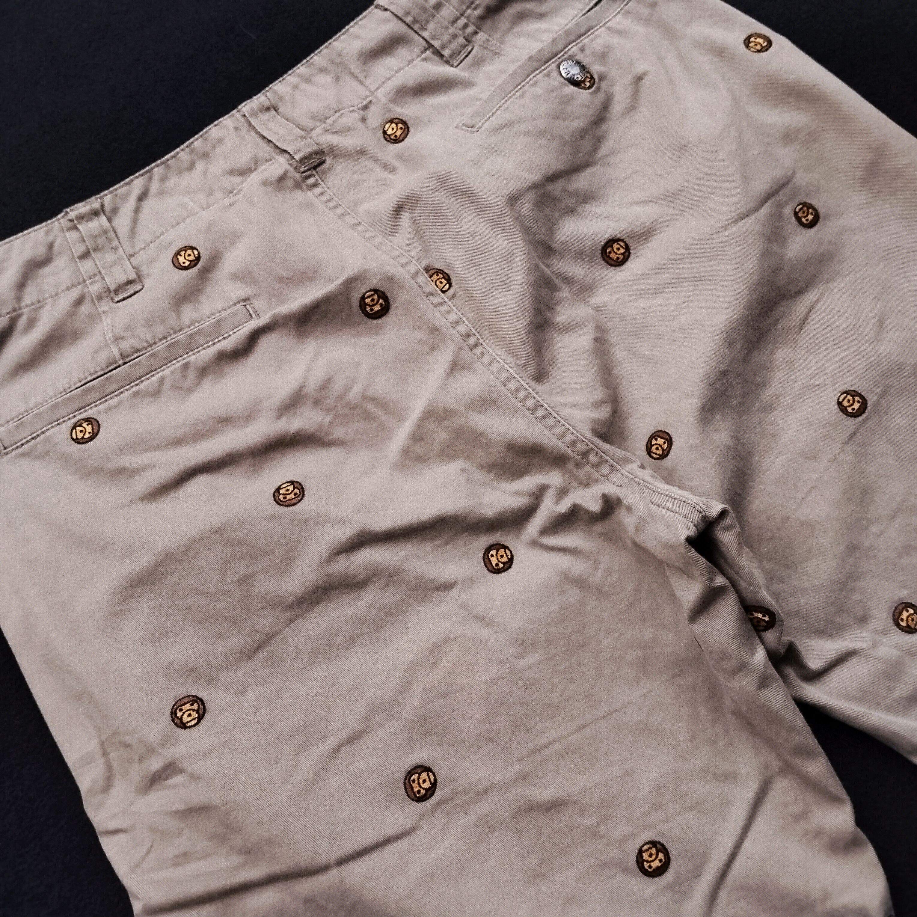 Bape 2012 Baby Milo Multi Embroidery Chino Pants Size US 33 - 6 Thumbnail