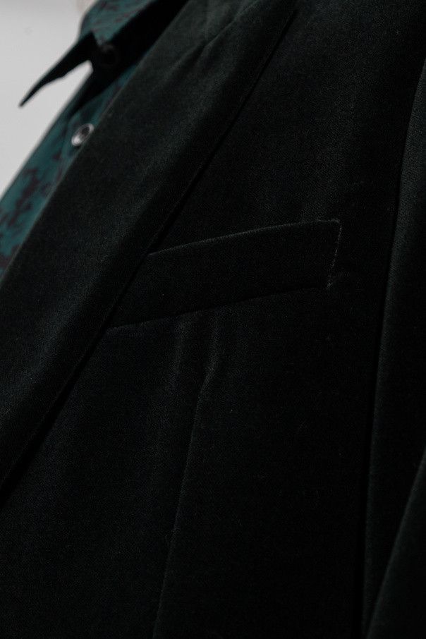 Saint Laurent Paris o1s1wg111224 Single-Breasted Jacket Cotton Velvet in Green Size US S / EU 44-46 / 1 - 5 Thumbnail