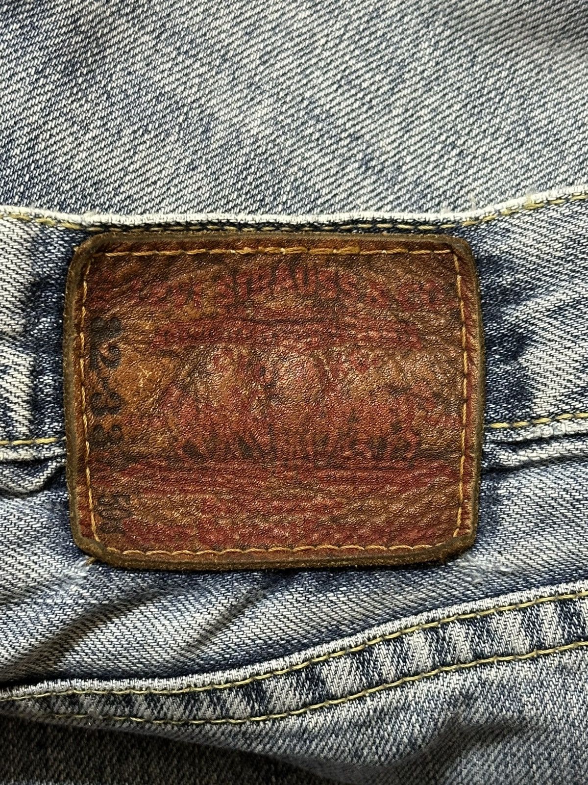 Levi's Vintage 90s Levis 503 Blue Faded Wash Distress Baggy Jeans Size US 32 / EU 48 - 9 Thumbnail