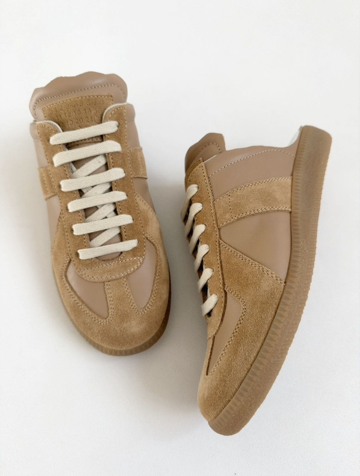 Maison Margiela S/S 20 Tan Leather ‘Mule’ GAT Sneakers Size US 7 / IT 37 - 1 Thumbnail