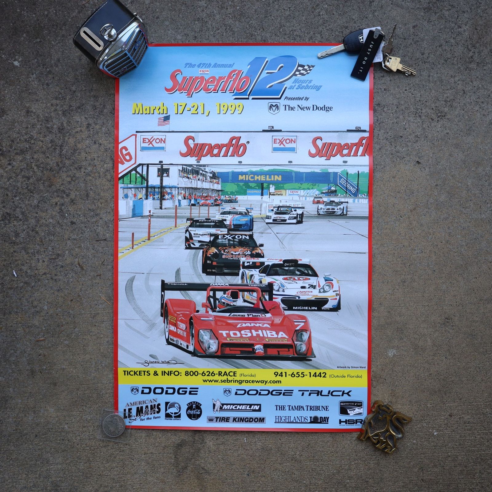 Vintage Original Vintage 1999 SuperFlo12 Racing Poster Size ONE SIZE - 1 Thumbnail
