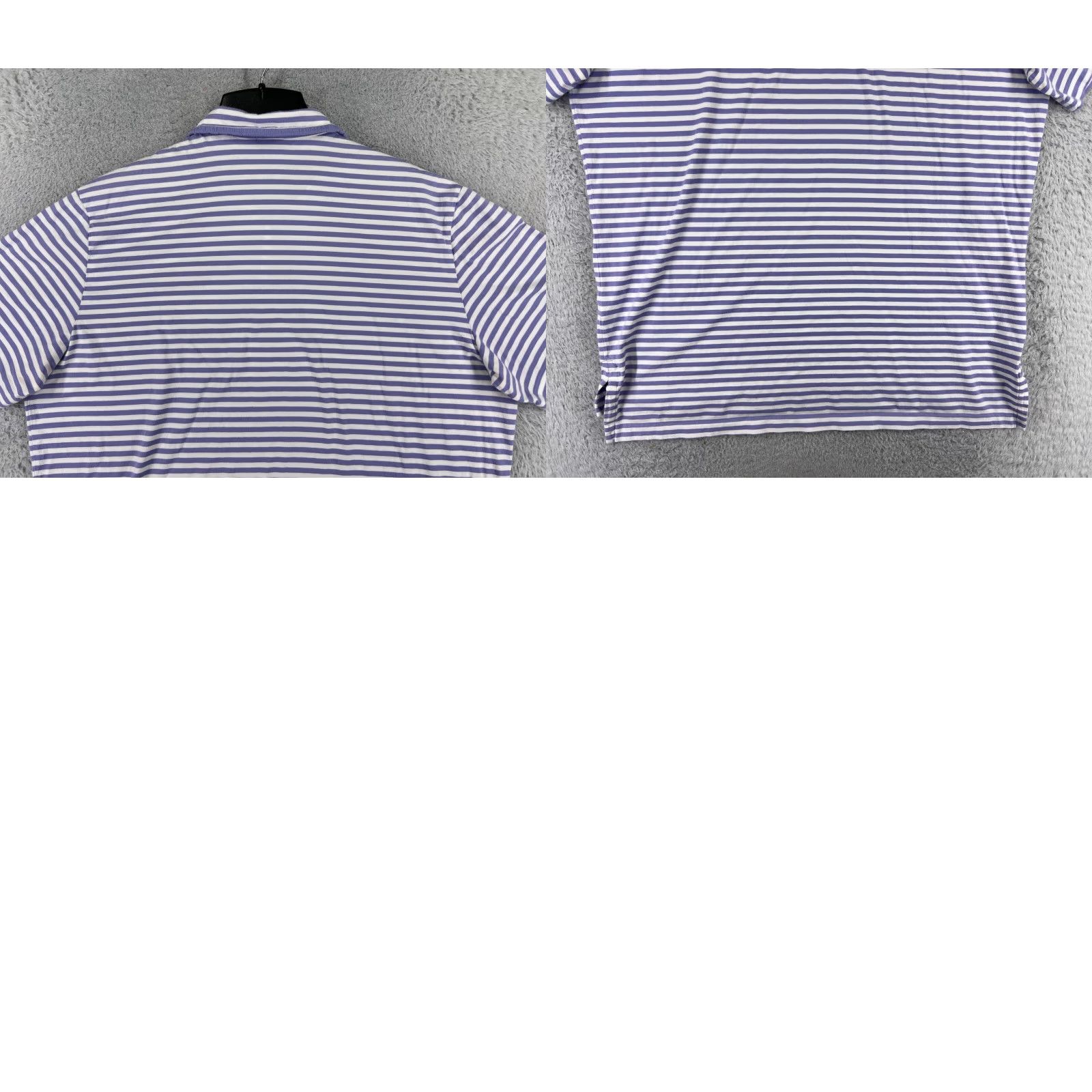 Ralph Lauren VINTAGE Ralph Lauren Polo Shirt Mens XL Blue Striped Cotton Golf 44 Chest 28 in Short Sleeve Slim Size US XL / EU 56 / 4 - 9 Thumbnail