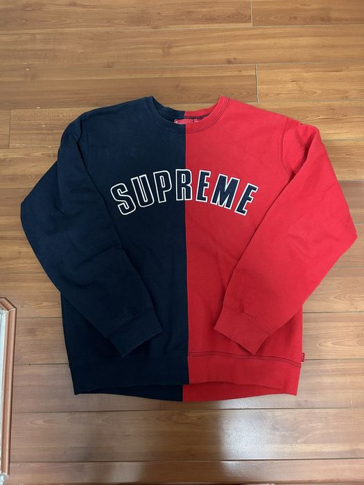 Supreme store crewneck split